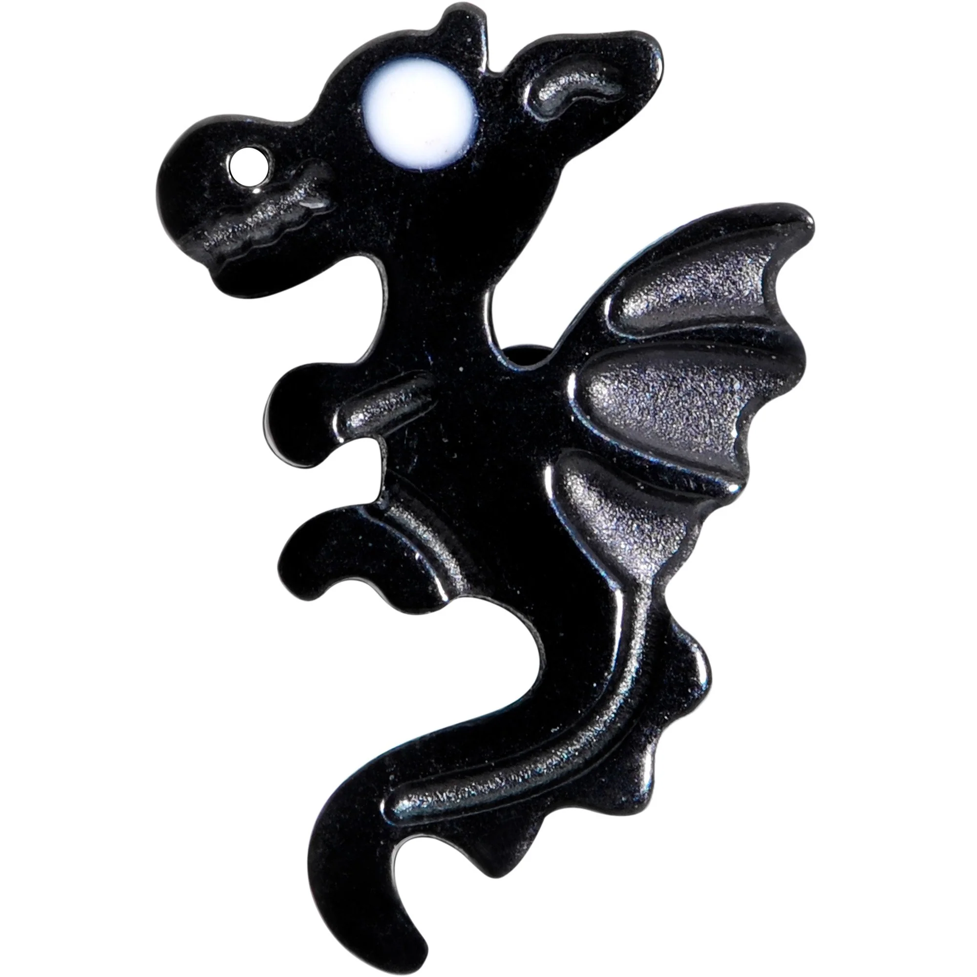 16G 5/16 Black Fantastic Dragon Internally Threaded Labret - Image 2