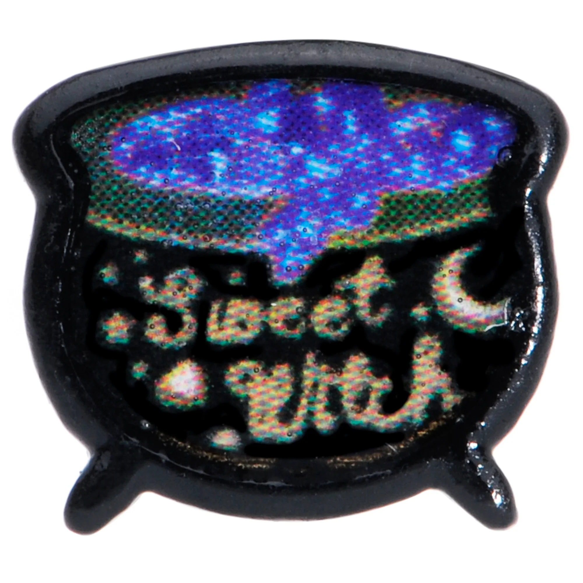 16G 5/16 Black Sweet Witch Cauldron Halloween Labret Monroe Tragus - Image 2