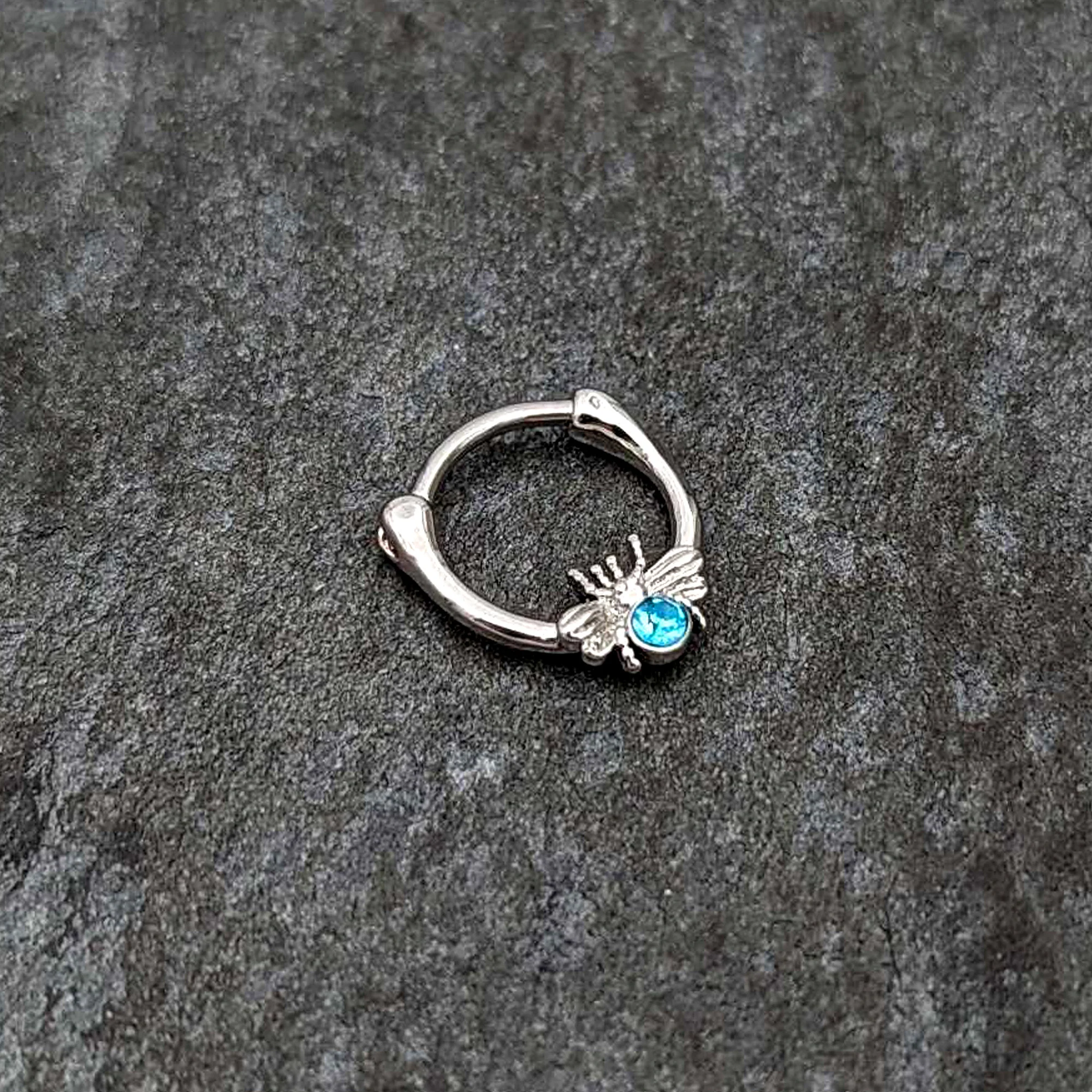 16G 5/16 Blue Gem Ultra Fly Cartilage Clicker - Image 4