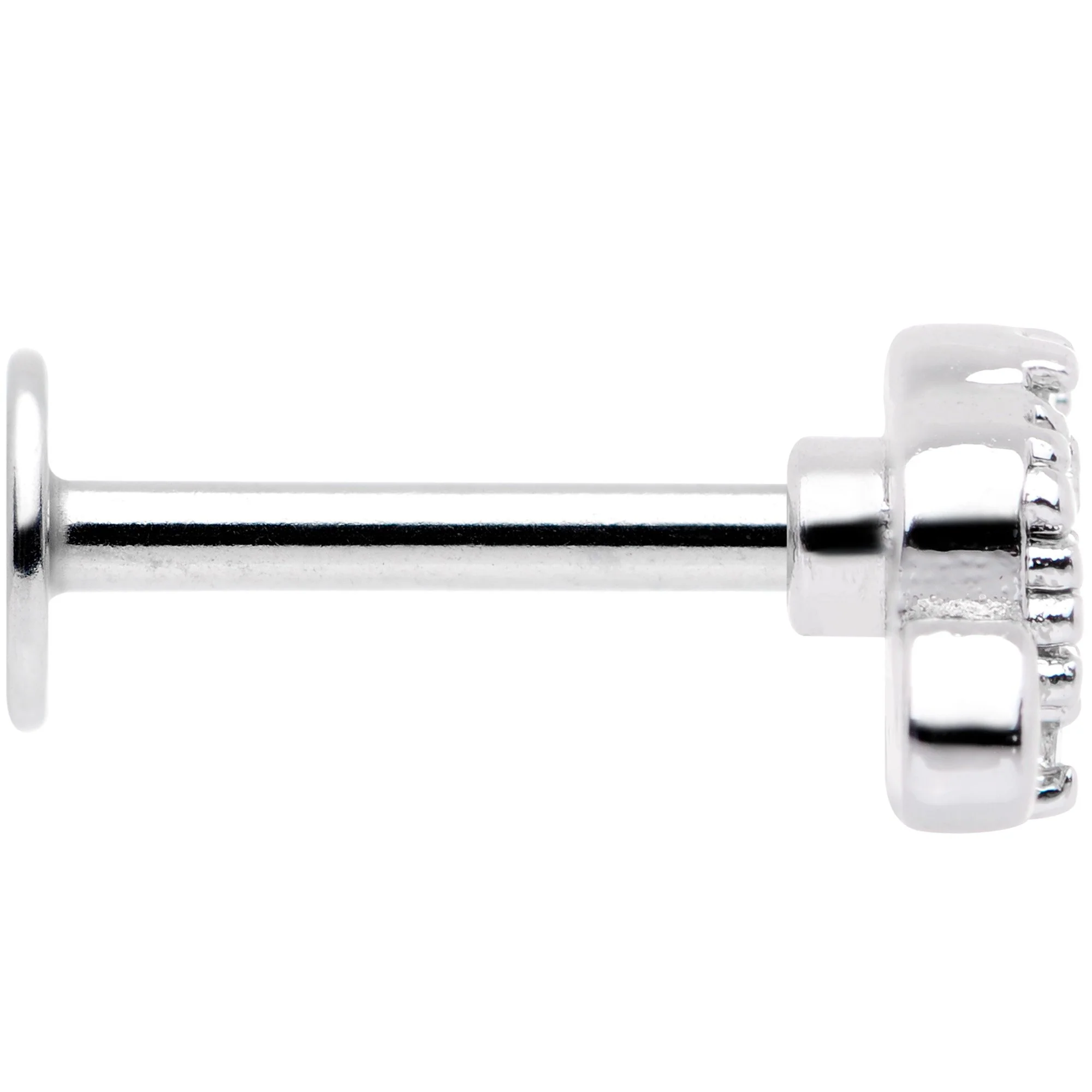 16G 5/16 Clear CZ Gem Lucky Elephant Labret Moroe Tragus - Image 2