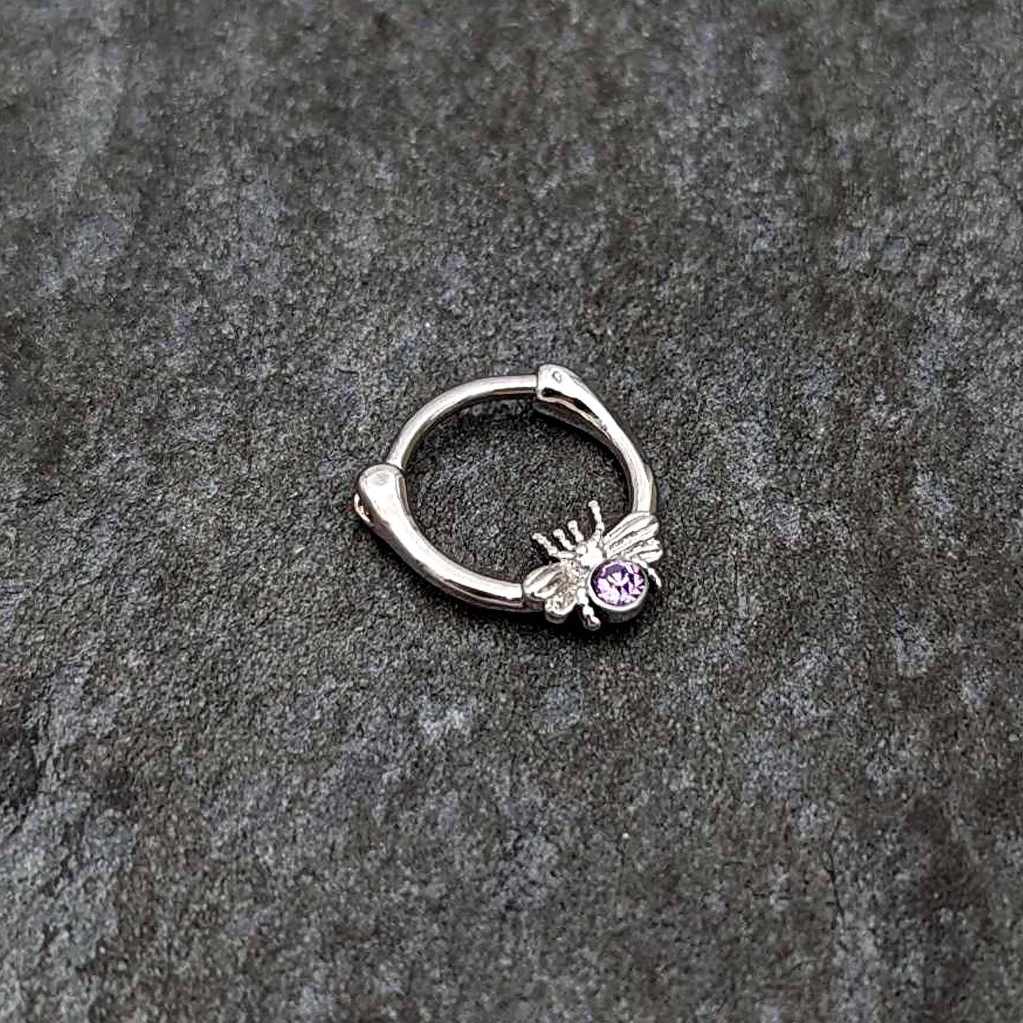 16G 5/16 Purple Gem Ultra Fly Cartilage Clicker - Image 4