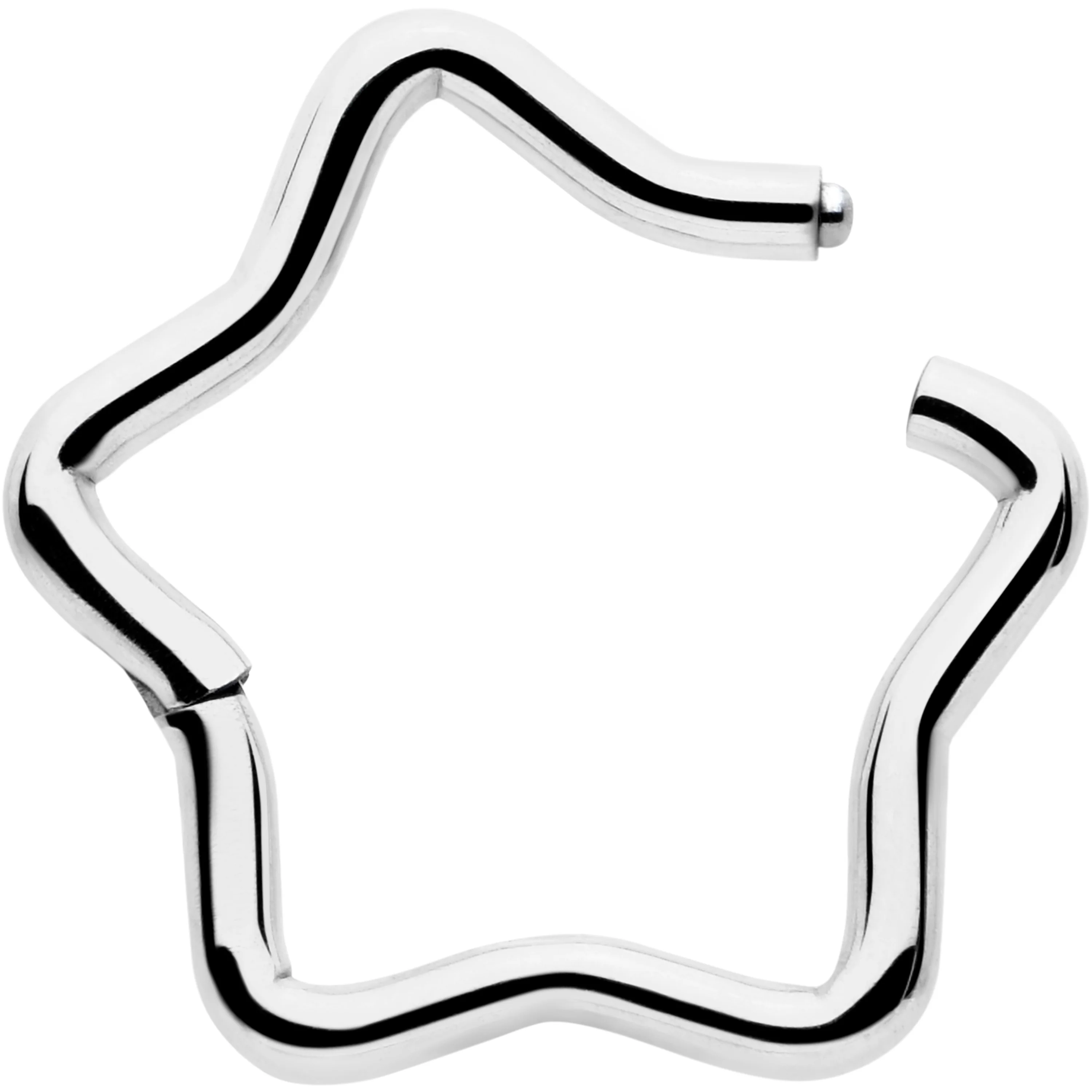 16G 5/16 Star Shaped Hinged Segment Ring - Image 2
