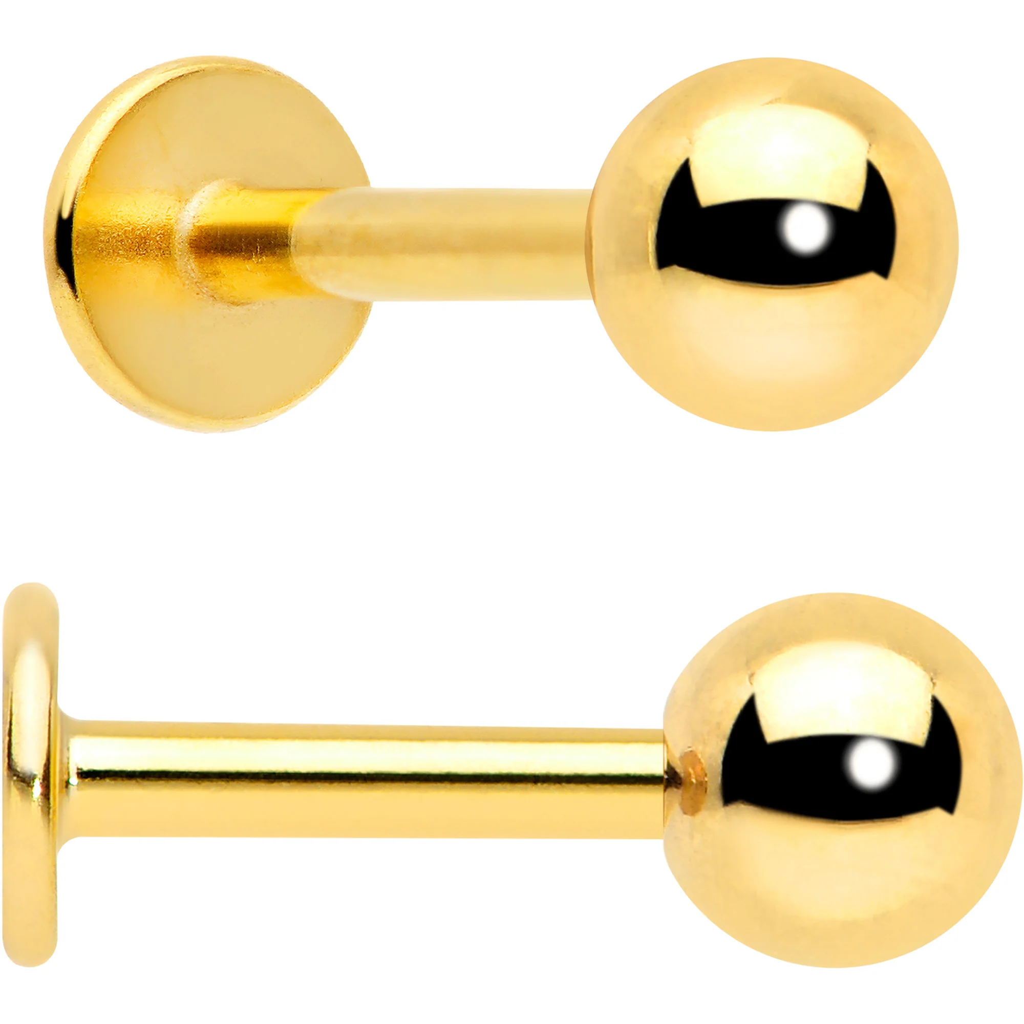 16G Frog Flat Back Earring Set Internally Threaded 3 Pack - Image 3