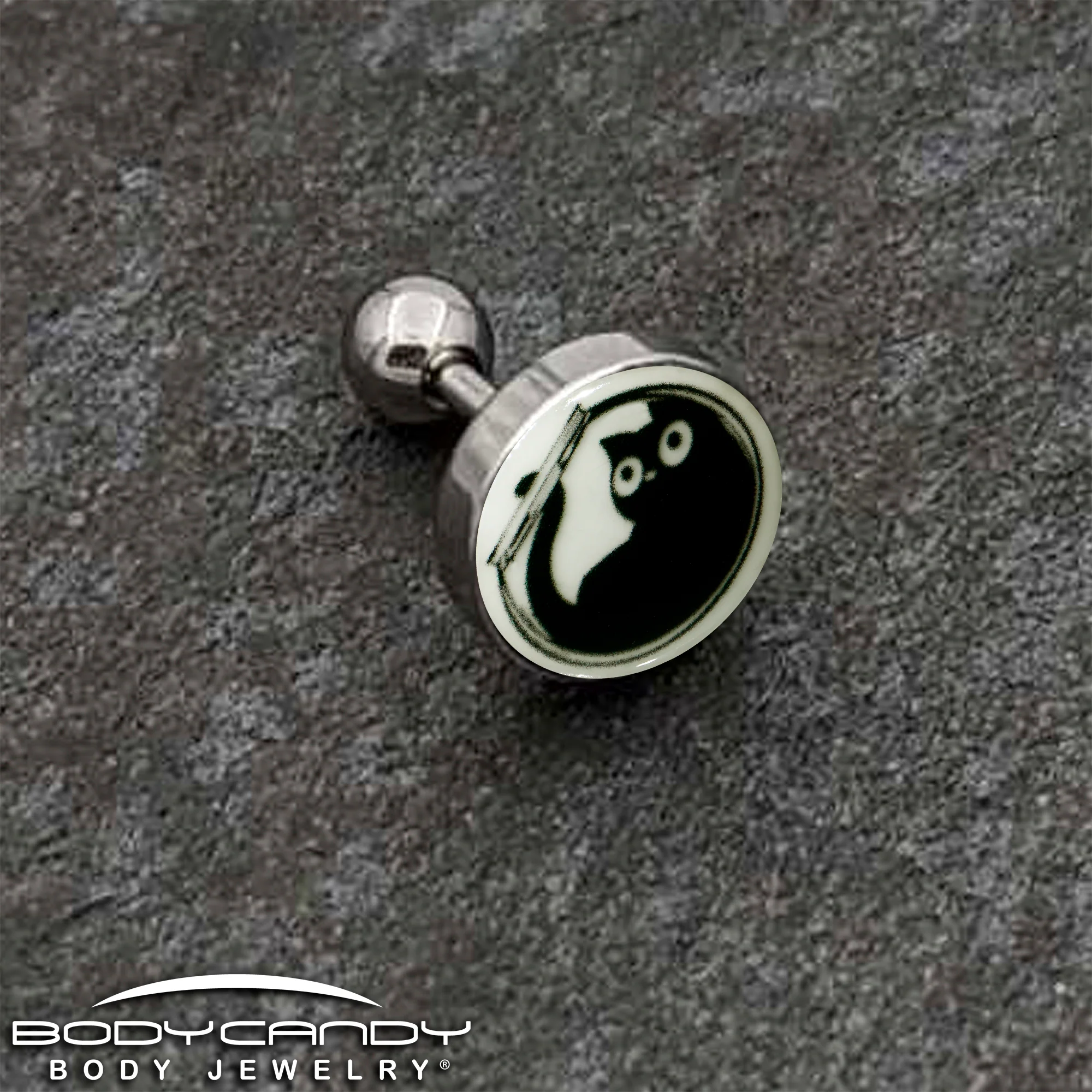 16G Glow in the Dark Fishbowl Kitty Cat Tragus Cartilage Earring by Onyx O - Image 5