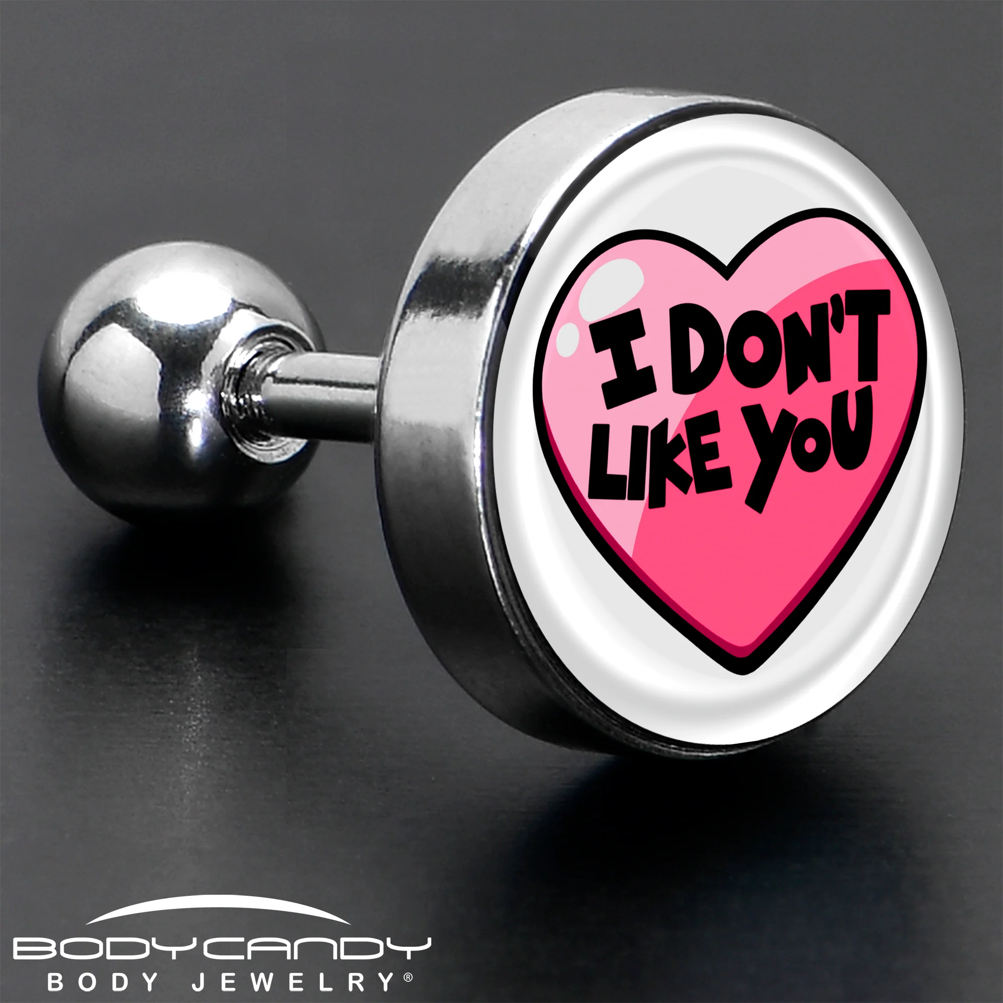 16GI Don't Like You Valentine Heart Tragus Cartilage Earring - Image 7