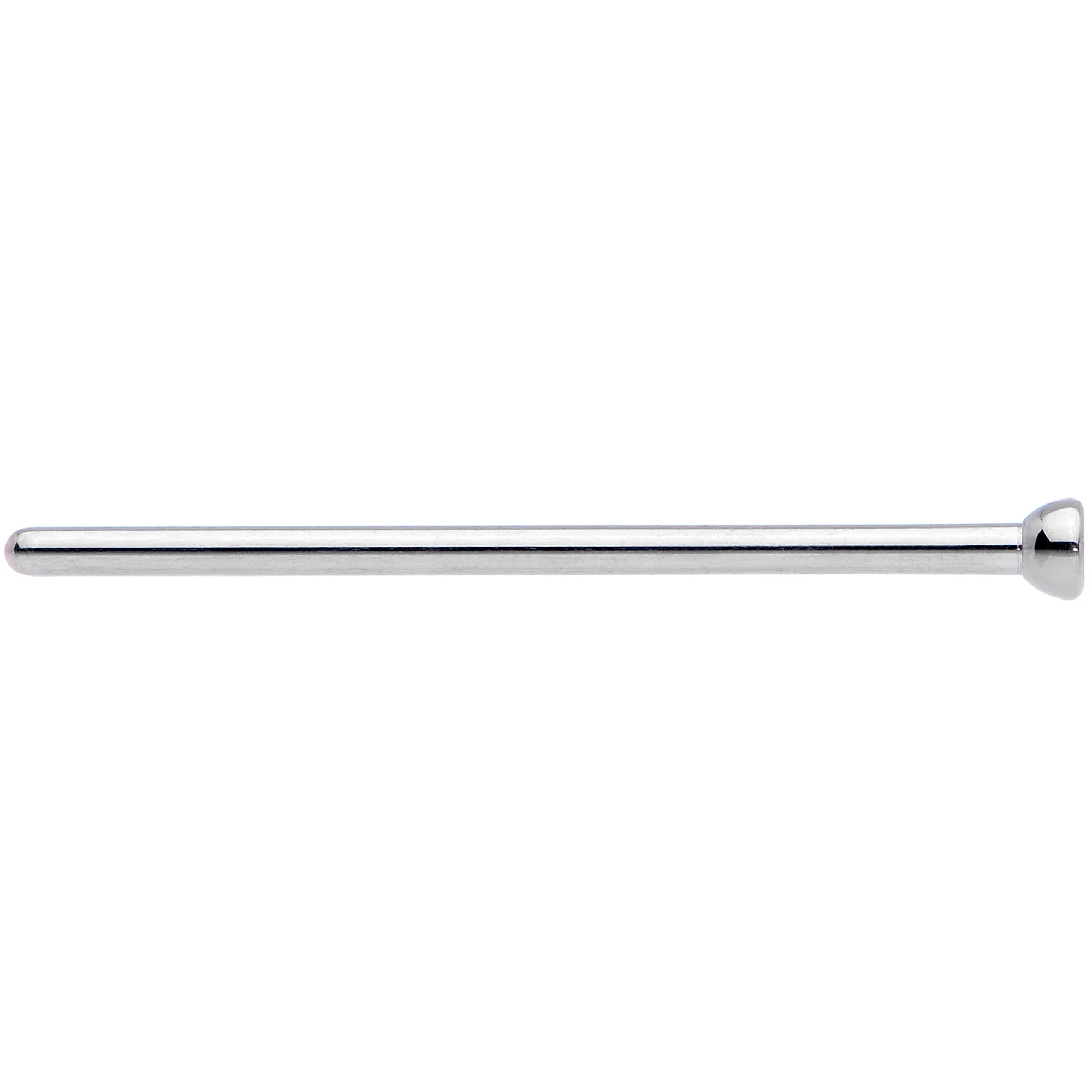 18G 3/4 Clear CZ Gem Grade 23 Titanium Fishtail Nose Ring 2mm - Image 2