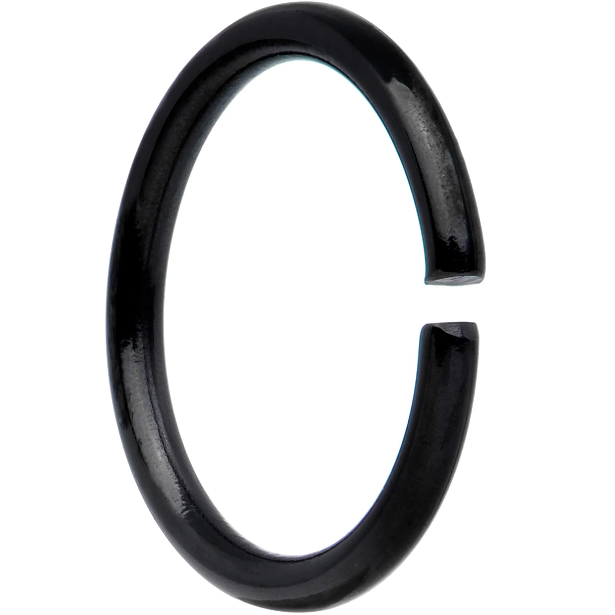 18G 5/16 Black Anodized Seamless Circular Ring Set of 12 - Image 2