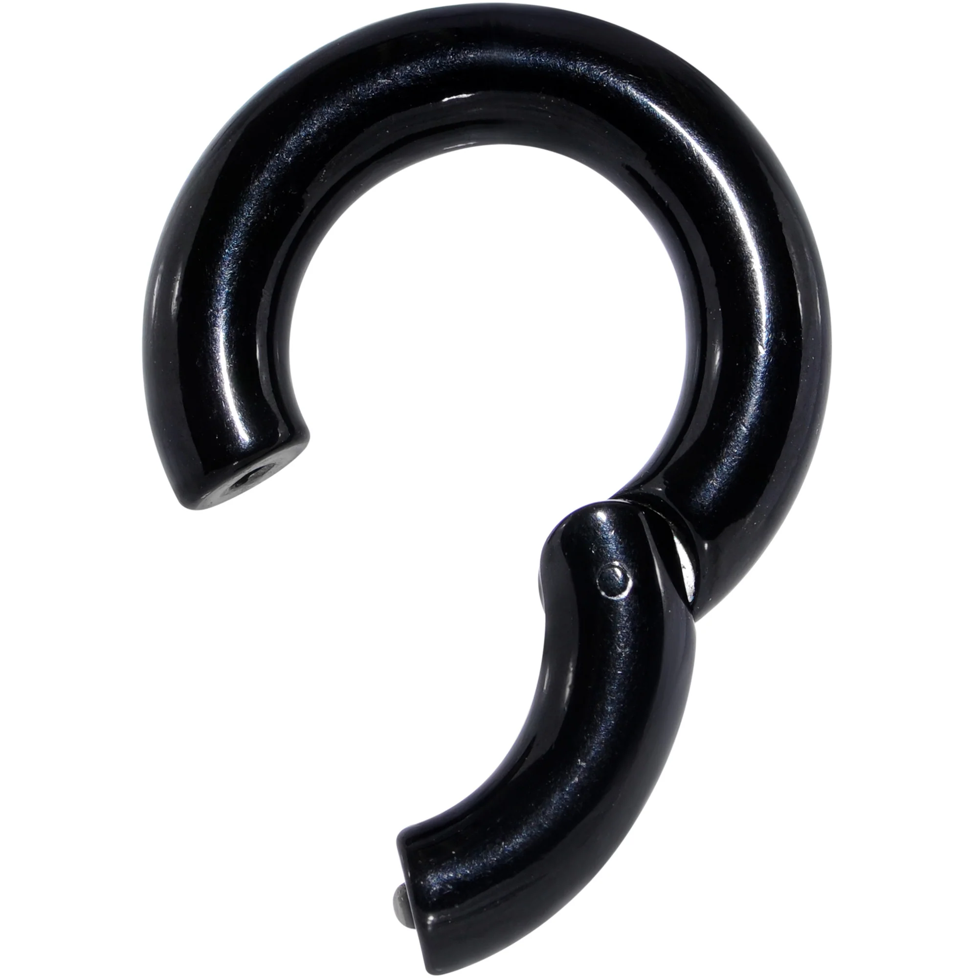 2G 5/8 Black PVD Steel Hinged Segment Ring - Image 2