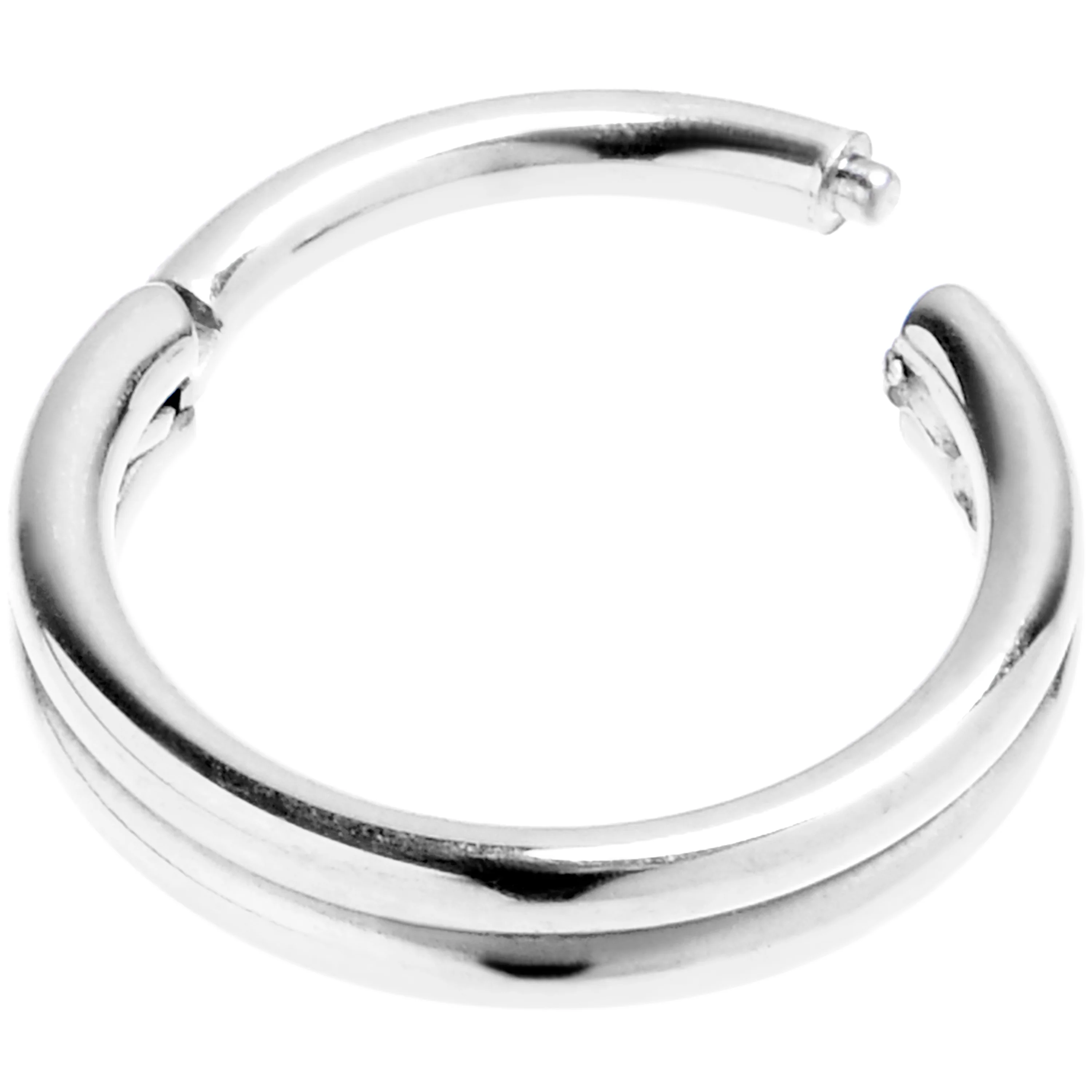 20G 1/4 316L Surgical Steel Double Precision Hinged Segment Ring - Image 2
