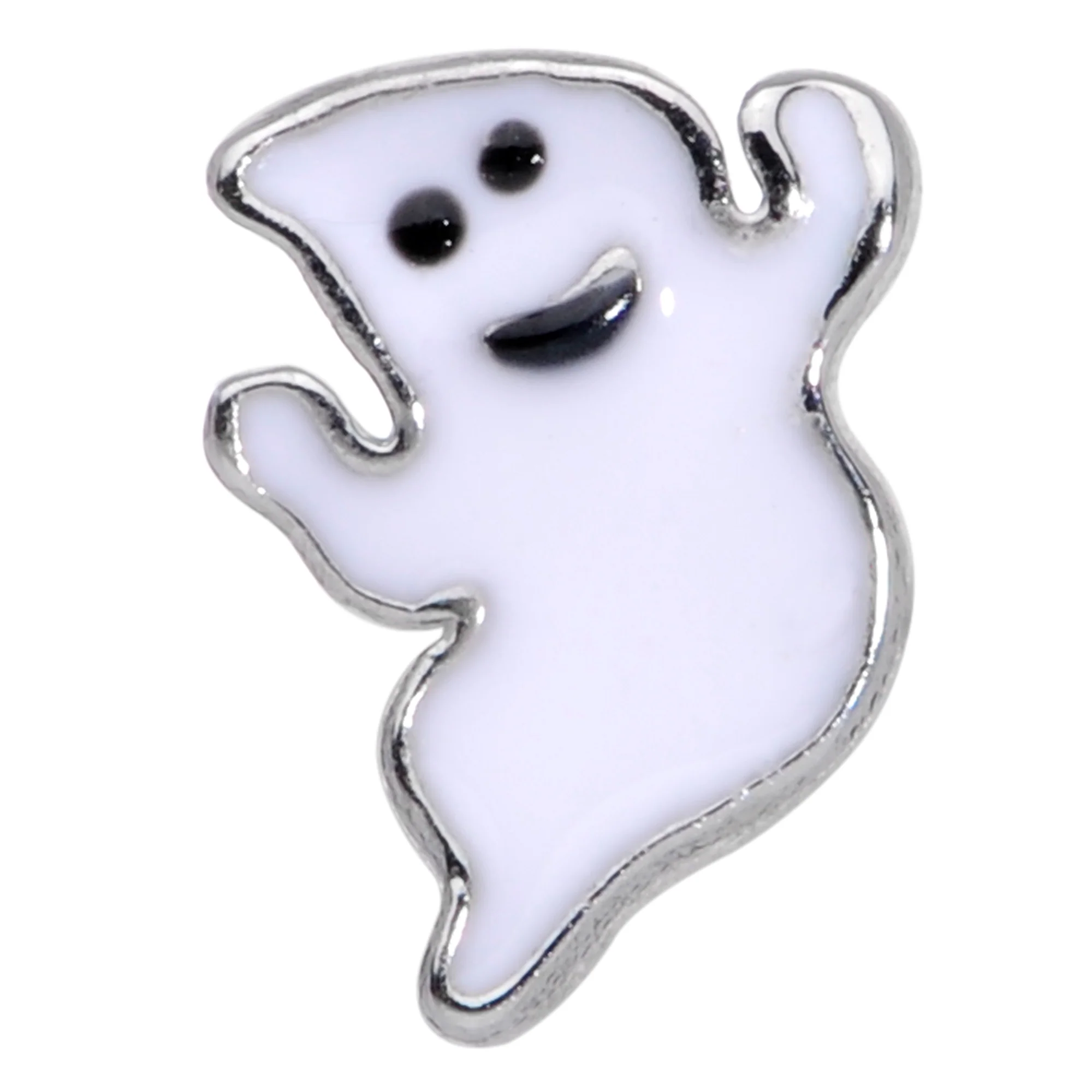 20G 1/4 Happy Ghost Halloween Nose Bone - Image 2