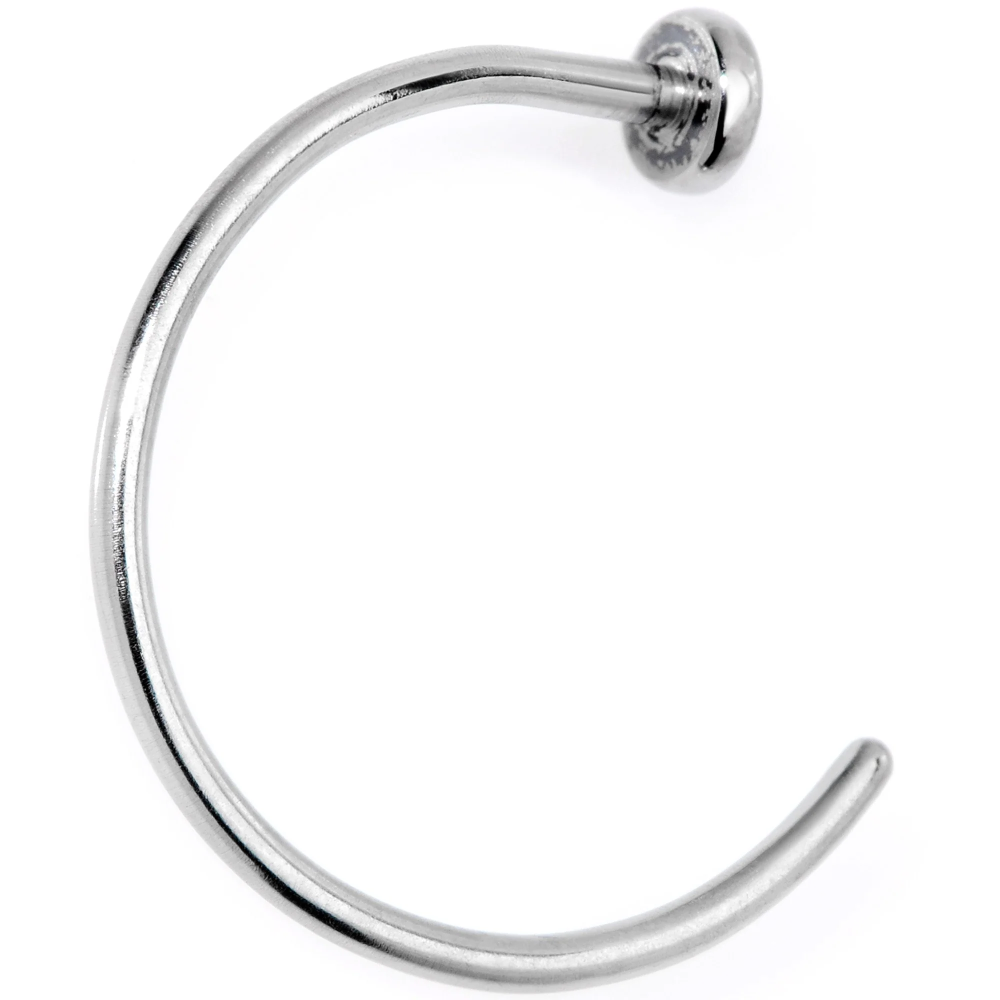 20G 3/8 Grade 23 Titanium Minimalist Nose Hoop - Image 3