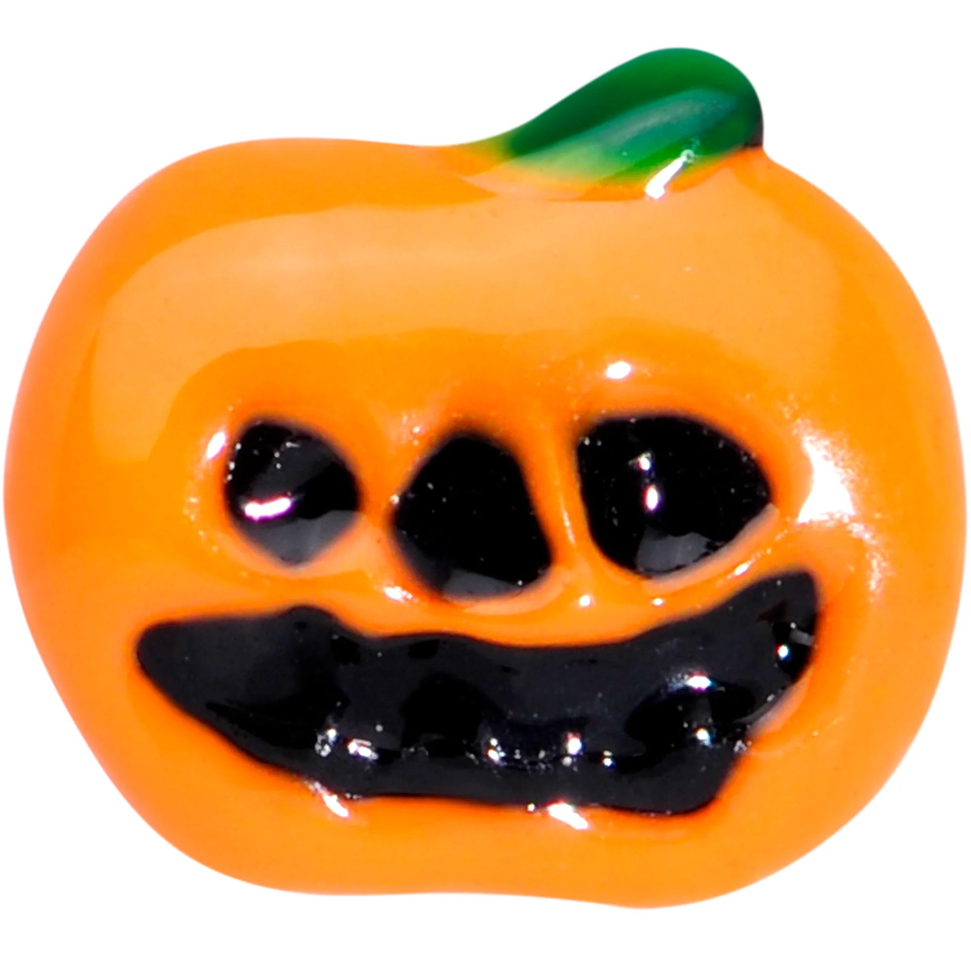 20G 5/16 Black Happy Little Pumpkin Halloween Nose Hoop - Image 2