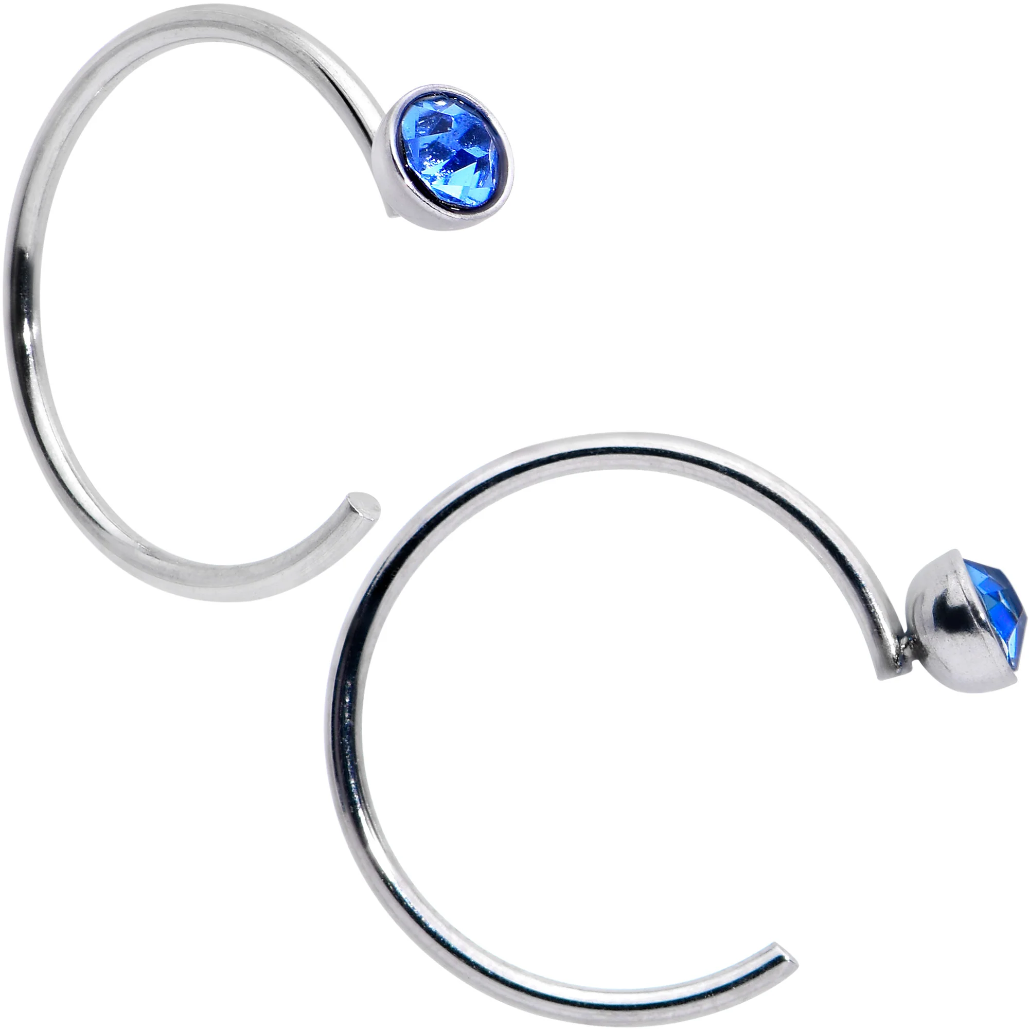20G 5/16 Nose Hoop Gem Faux Opal Pack Pretty Nose Ring Set of 6 - Image 3