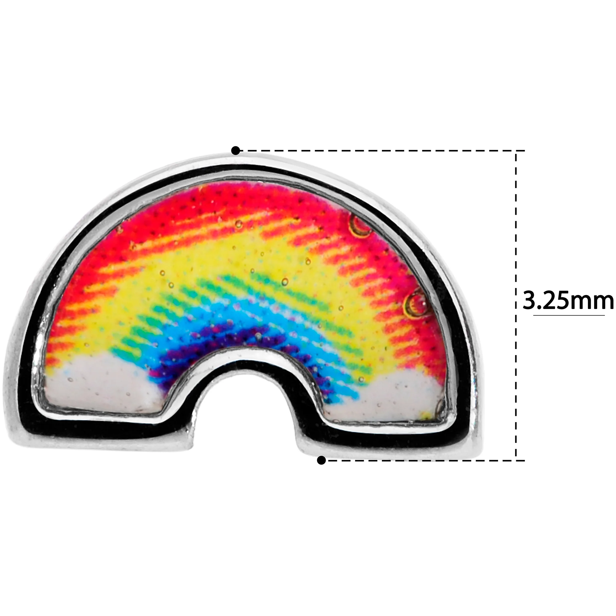 20G 5/16 Red Yellow Blue Pride Rainbow Nose Bone - Image 5