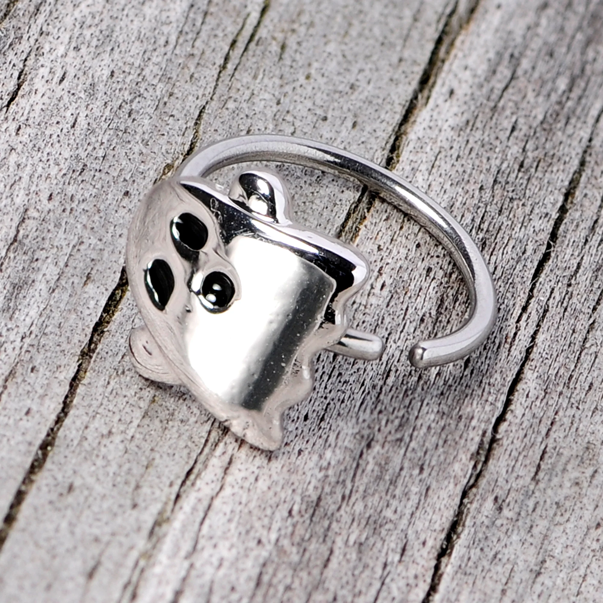 20G 5/16 Scary Boo Ghost Halloween Nose Hoop - Image 4