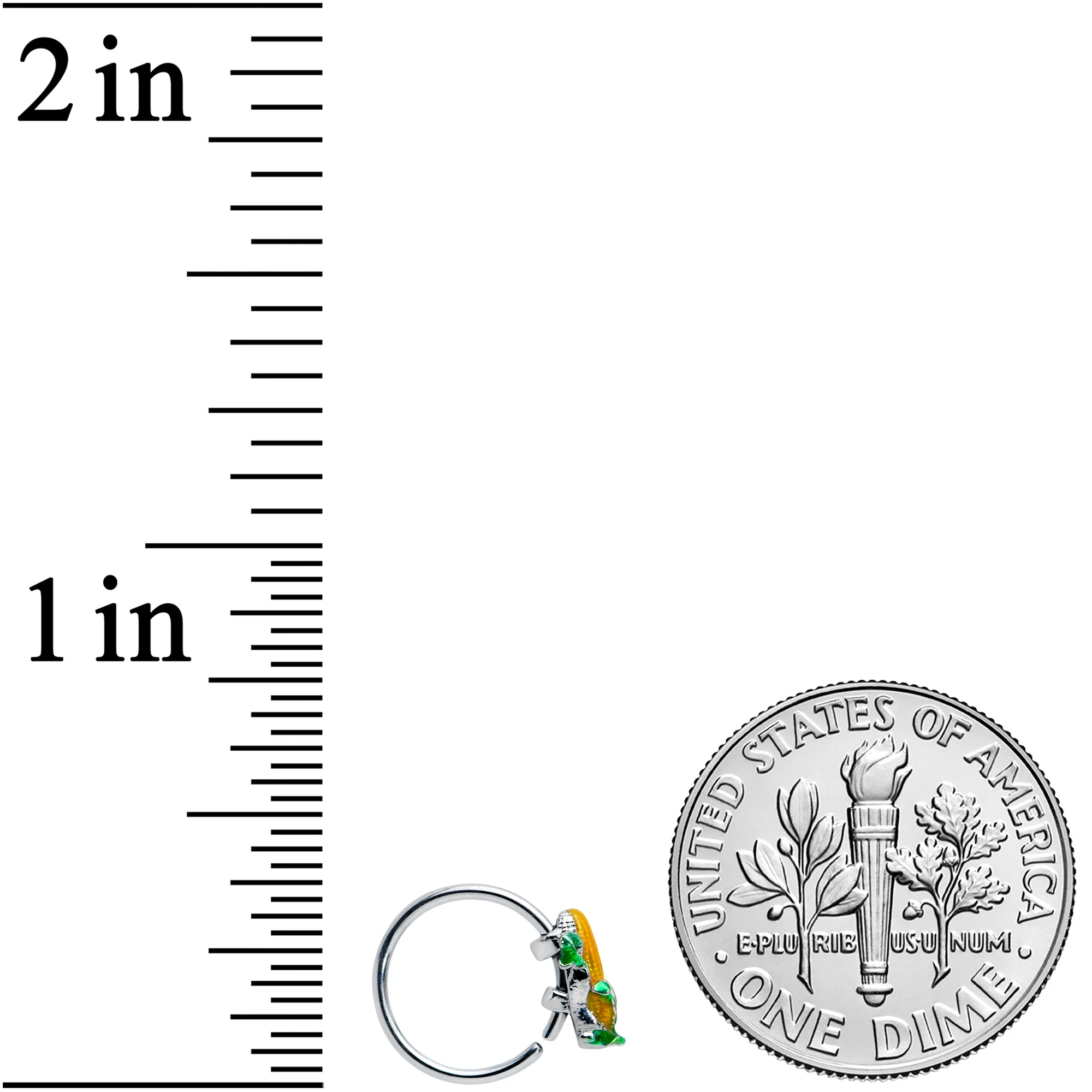 20G 5/16 Summer Corn On The Cob Nose Hoop - Image 4