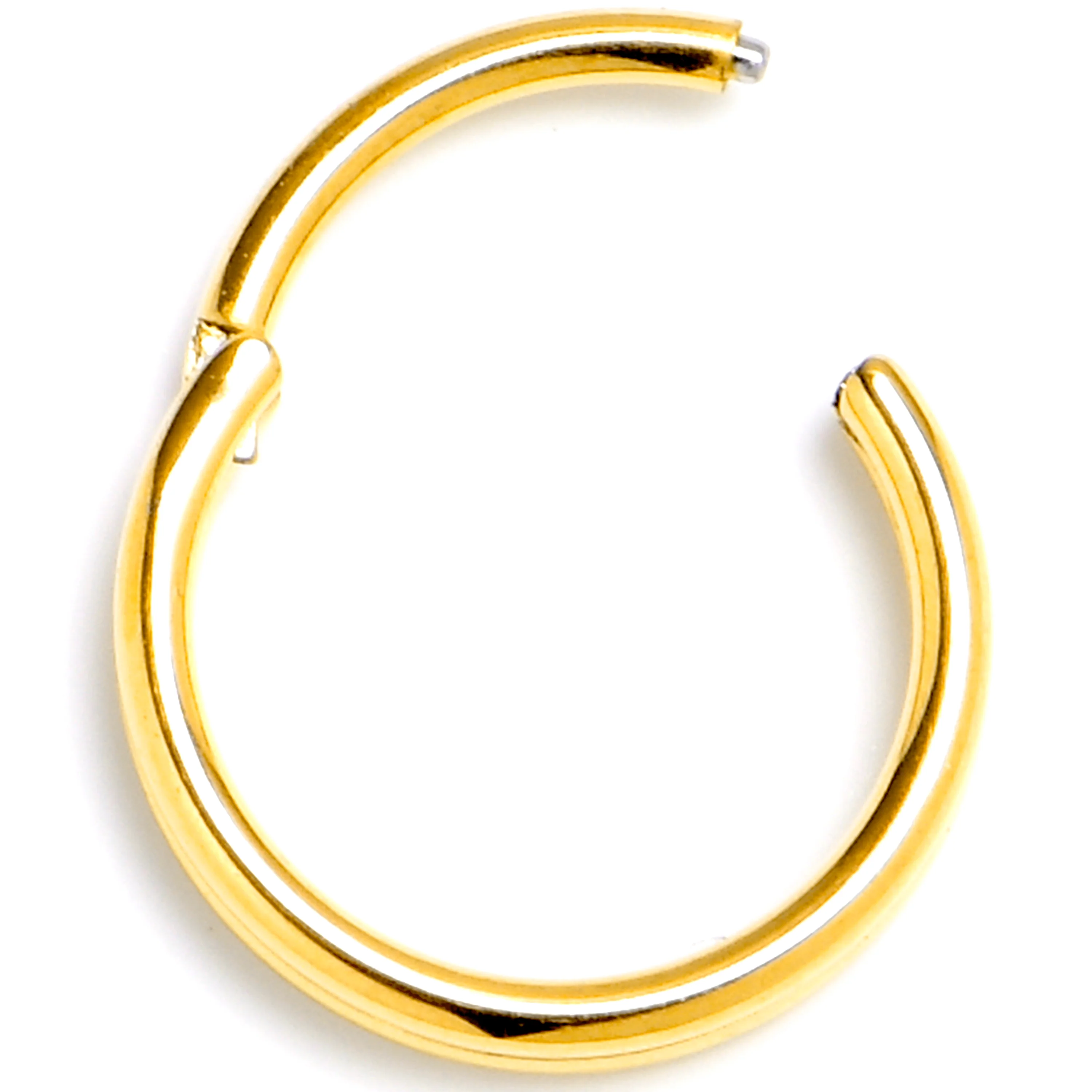 20G 7mm Gold PVD 316L Surgical Steel Double Precision Hinged Segment Ring - Image 3