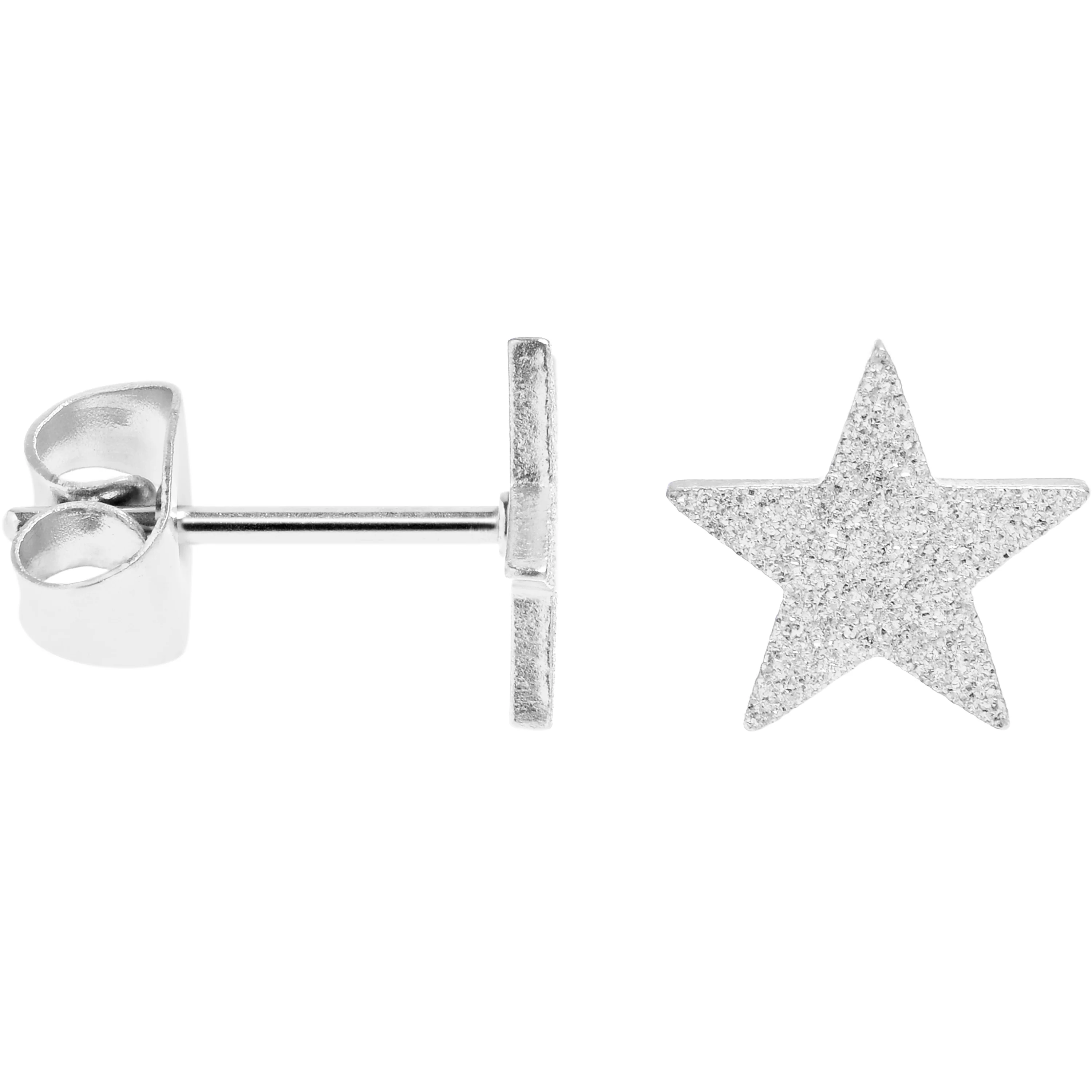 4mm-8mm Stars Stud 316L Stainless Steel Earrings 6 Pack - Image 2