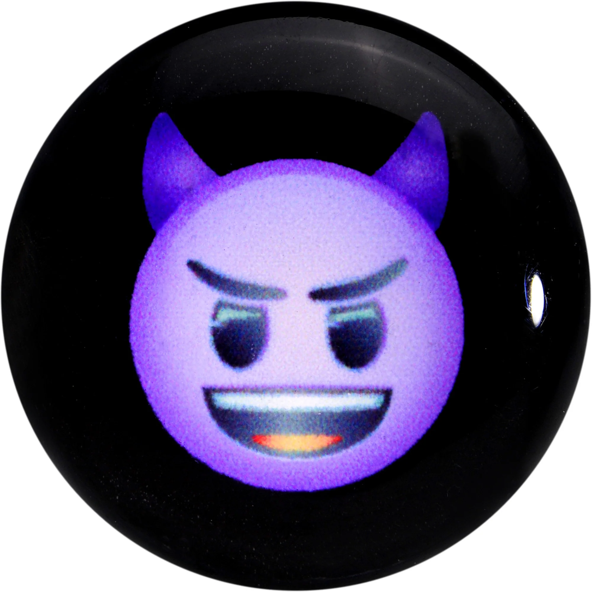 5/8 Licensed Purple Devil emoji Acrylic Double Flare Plug Set - Image 3