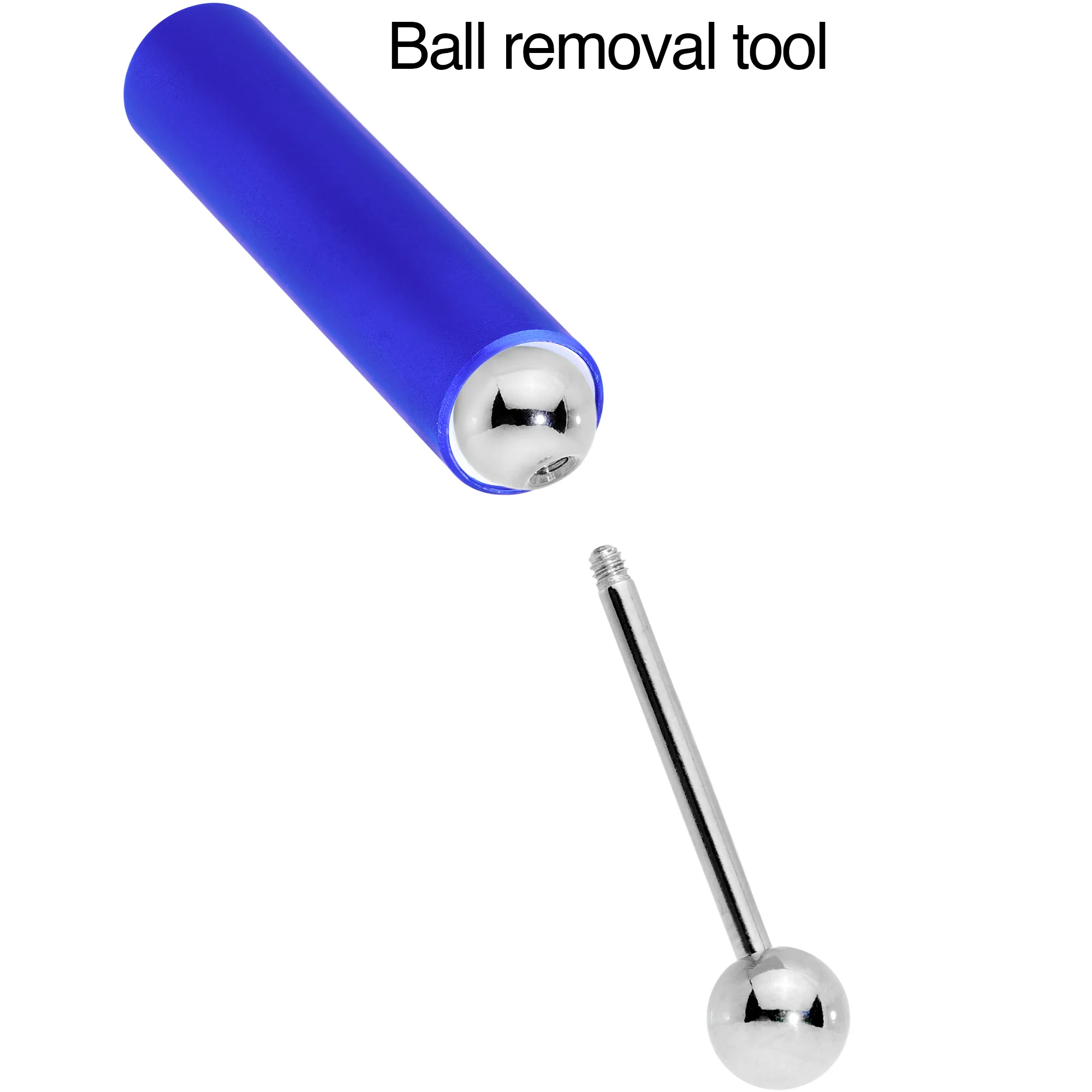5mm to 6mm Blue Aluminum Body Piercing Ball Removal Tool - Image 5