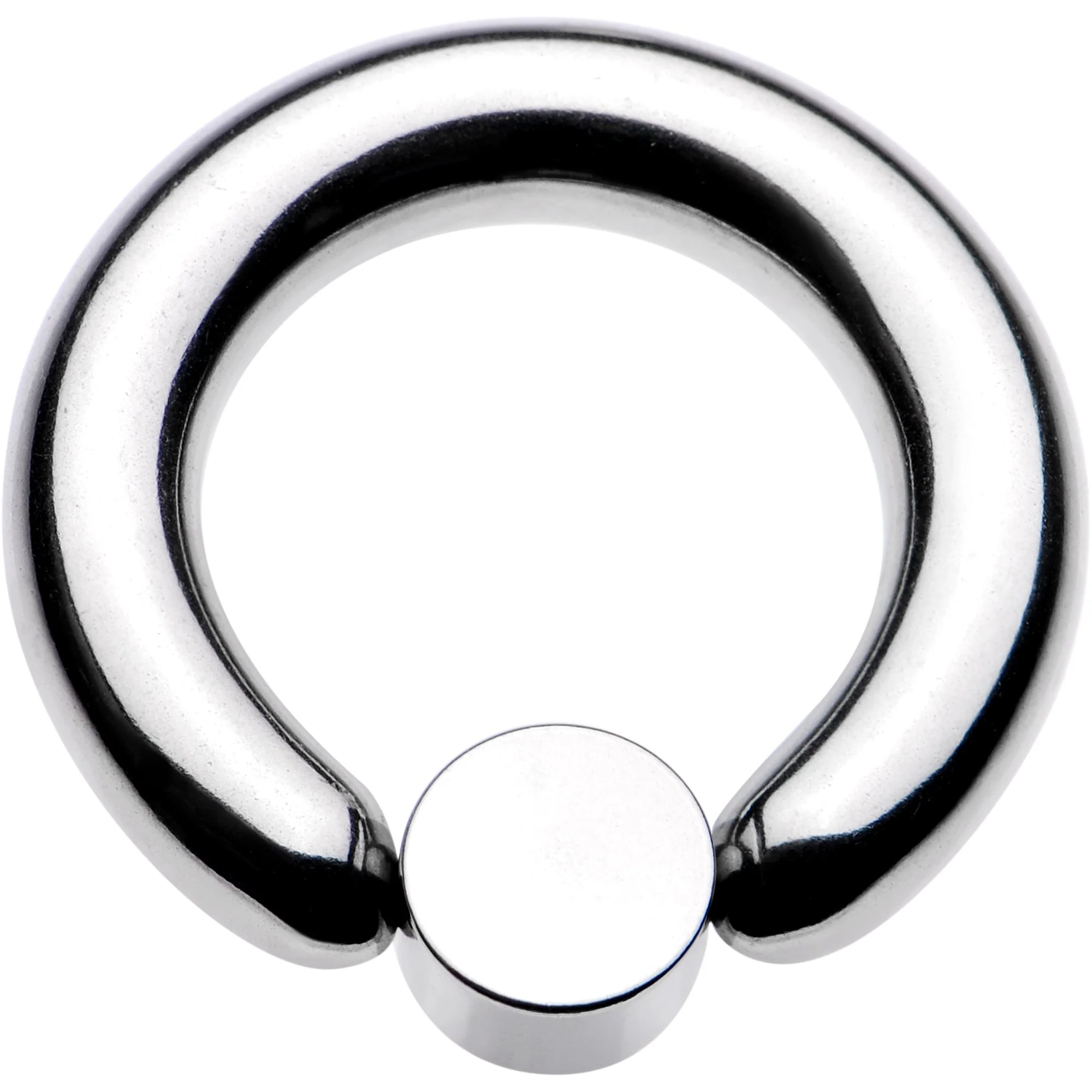 6G 1/2 Clear Gem 6mm Disc BCR Captive Ring - Image 2