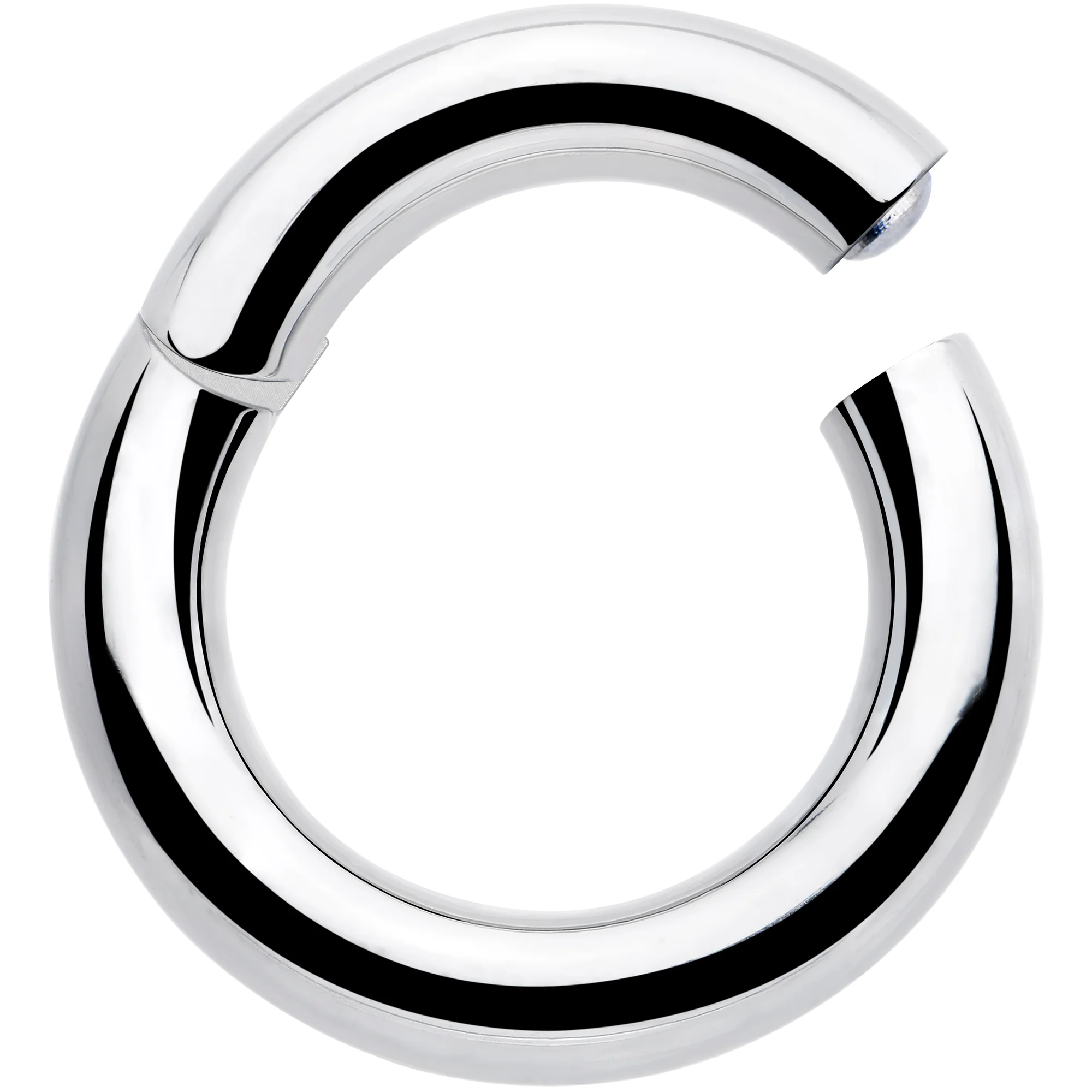 6G 9/16 316L Surgical Steel Precision Hinged Segment Hoop - Image 2