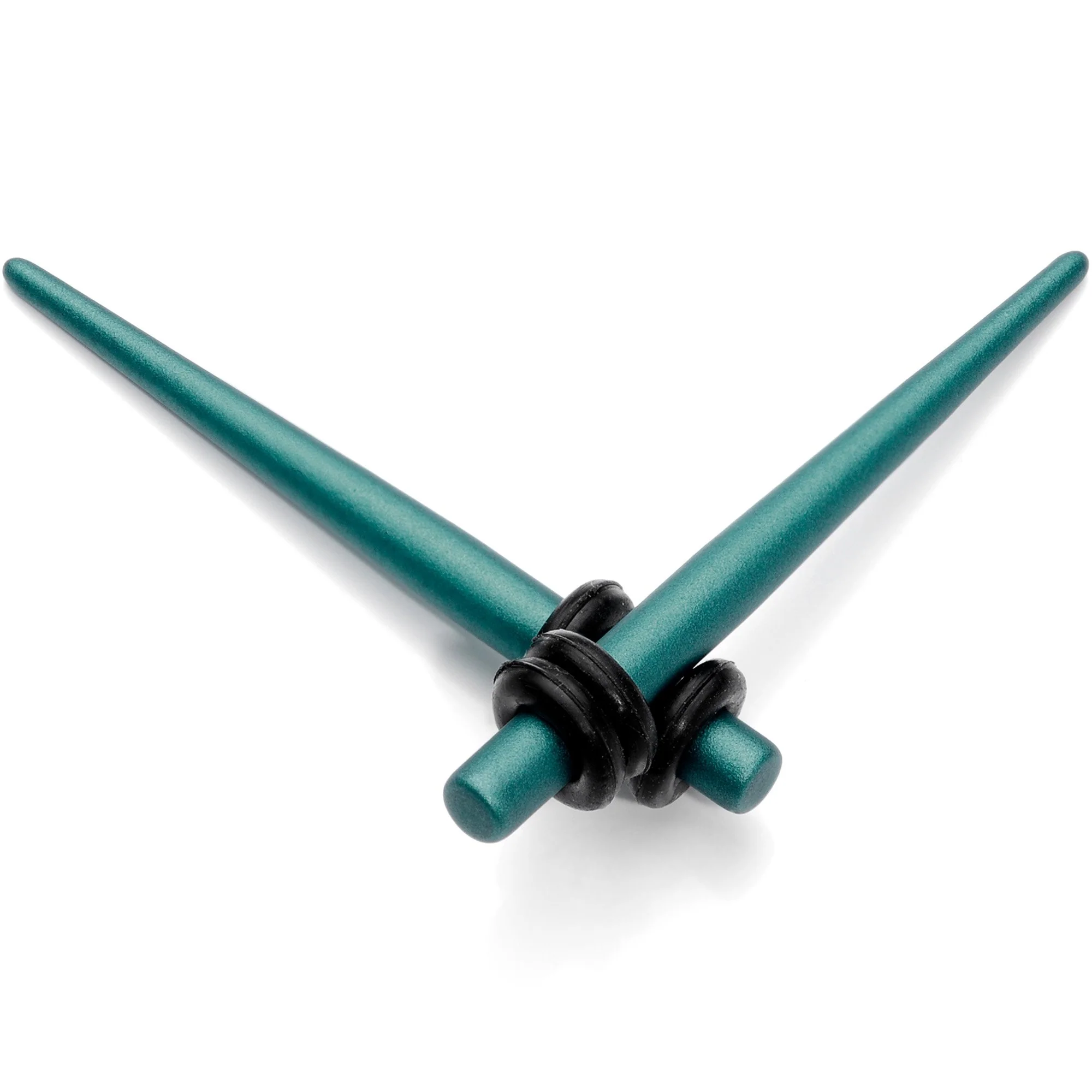 8G Teal Matte Silicone over Stainless Steel Straight Taper Set - Image 2