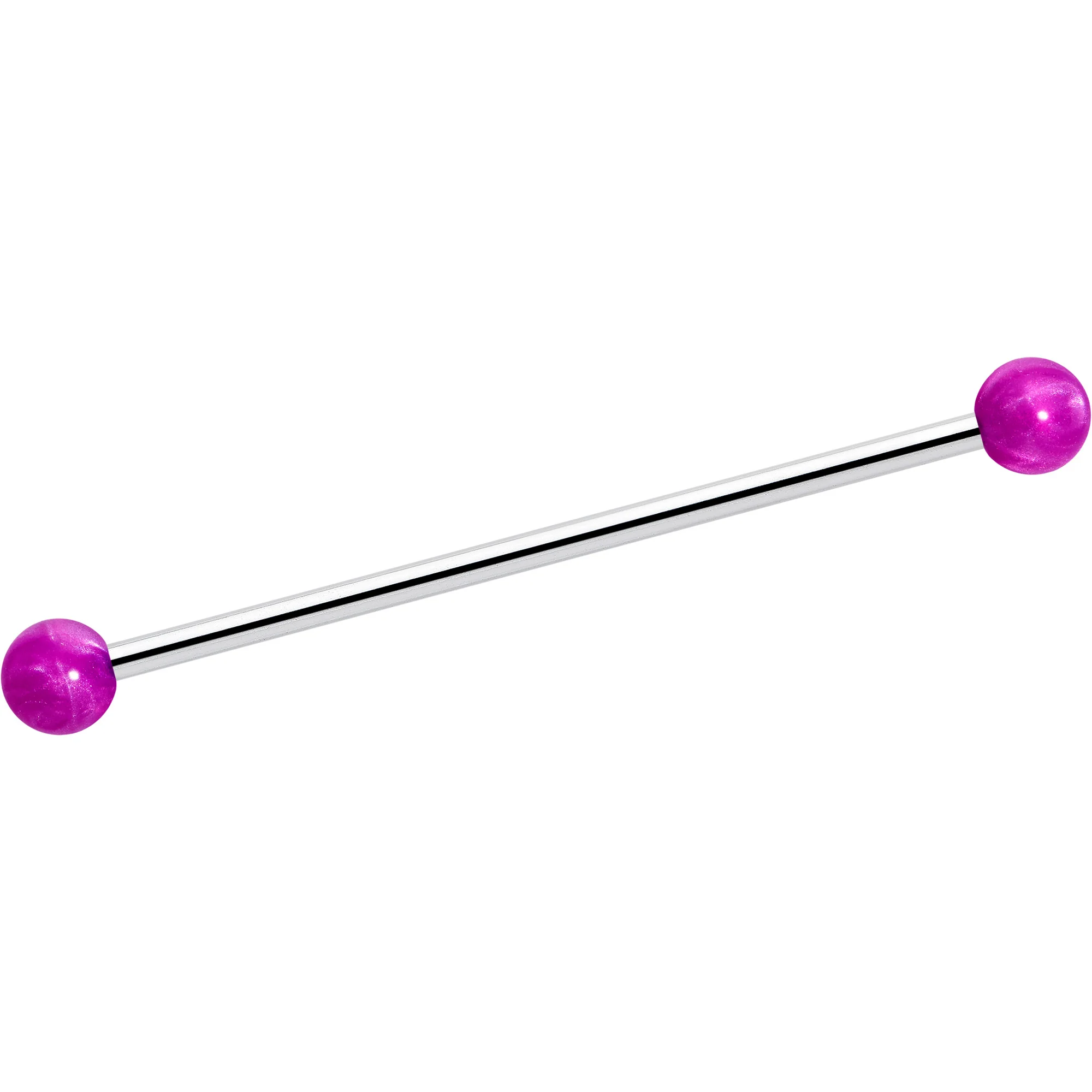 14G Color Acrylic Ball Industrial Barbell 38mm - Image 9