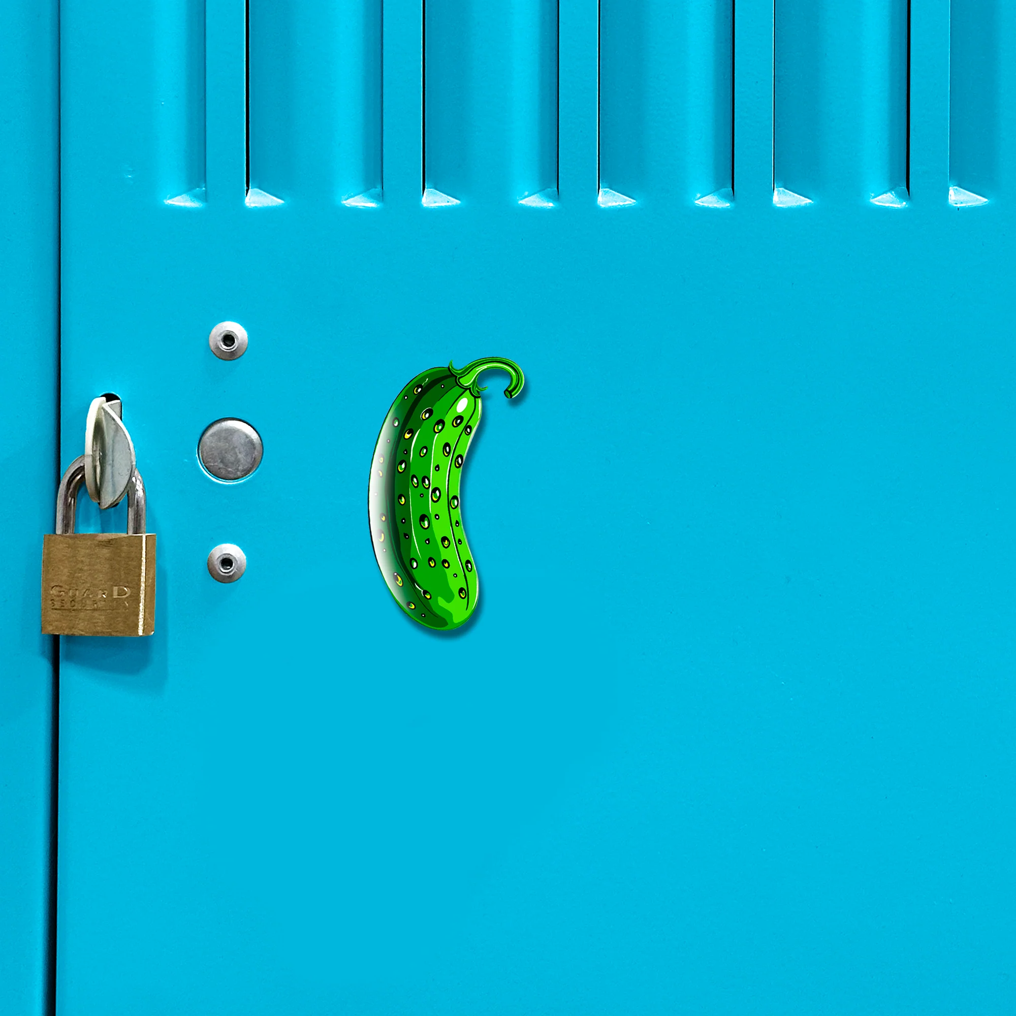 Acrylicious Funky Green Pickle Magnet by Onyx O - Image 2
