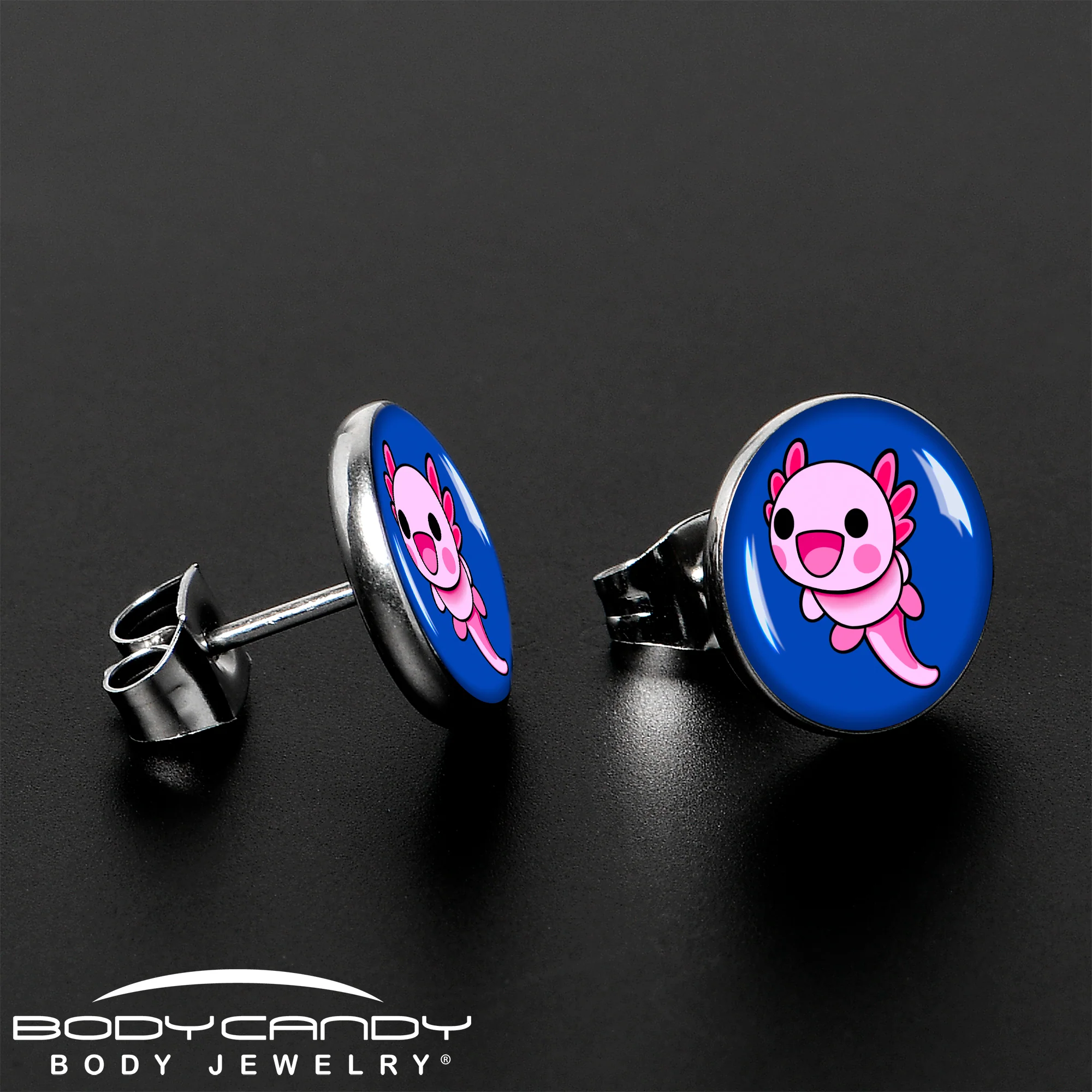 Adorable Axolotl Stud Earrings by Onyx O - Image 3