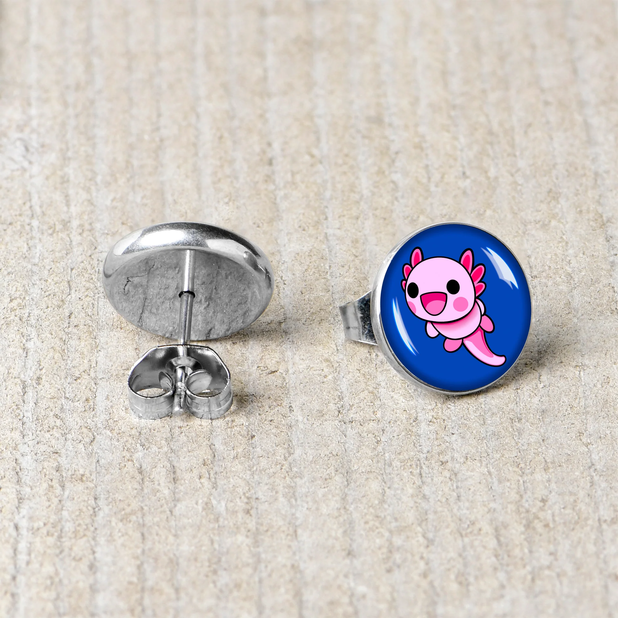 Adorable Axolotl Stud Earrings by Onyx O - Image 5