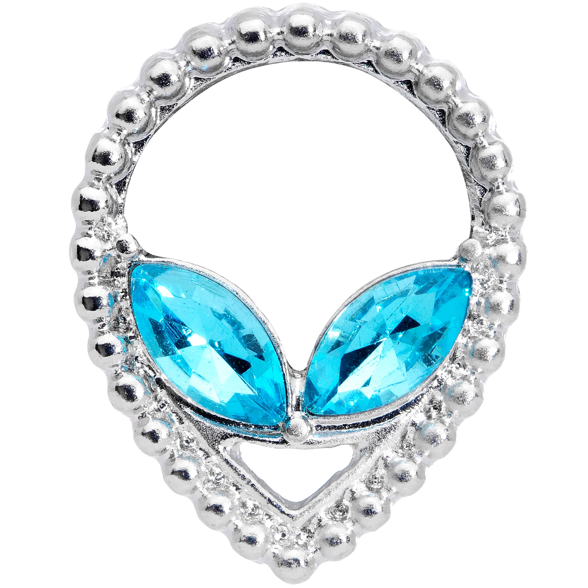 Aqua Gem Alien Double Flare Tunnel Plug Set - Image 4