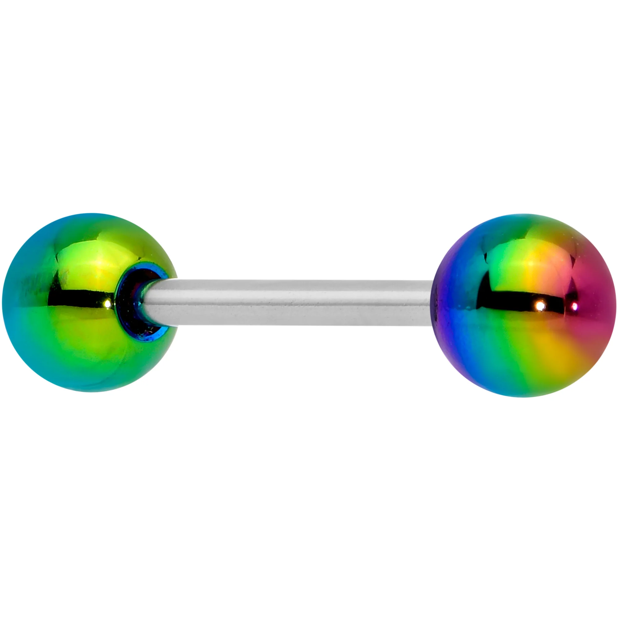 Aurora Iridescent Finish Barbell Tongue Ring