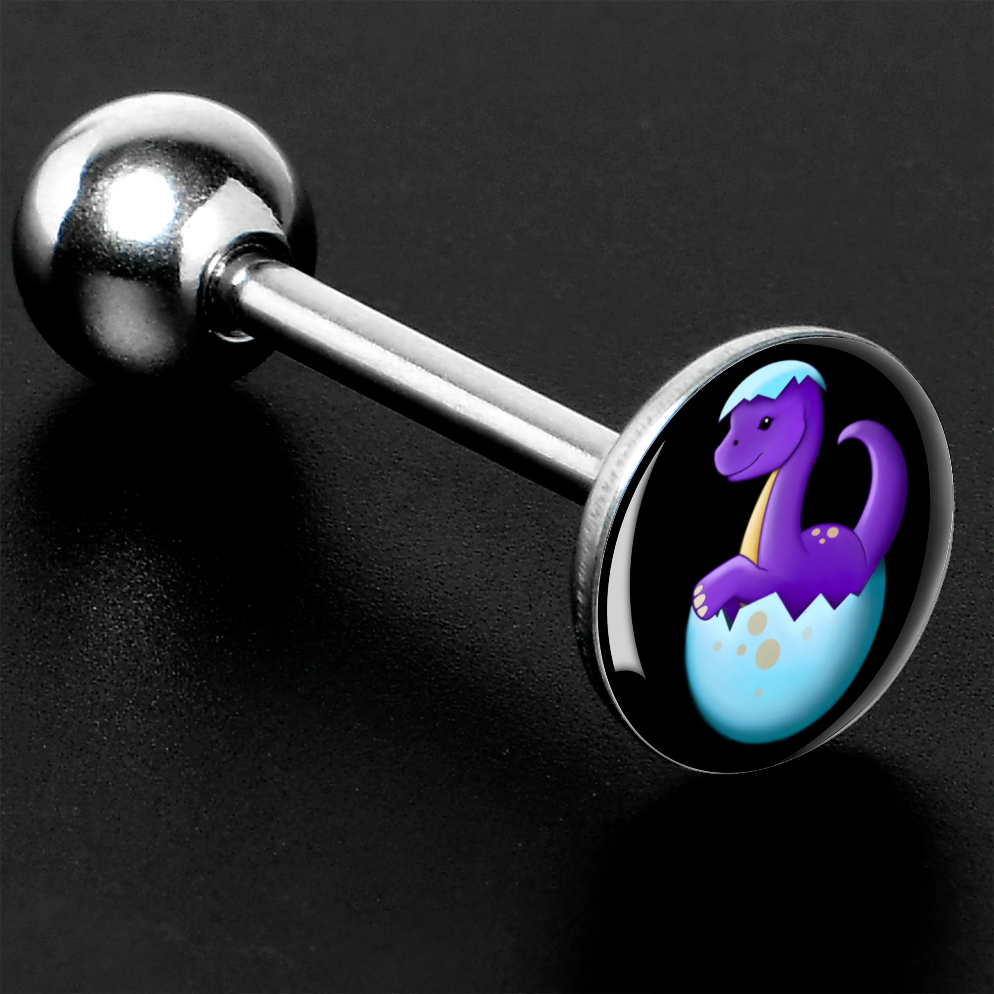 Baby Dinosaur Barbell Tongue Ring by Onyx O - Image 8
