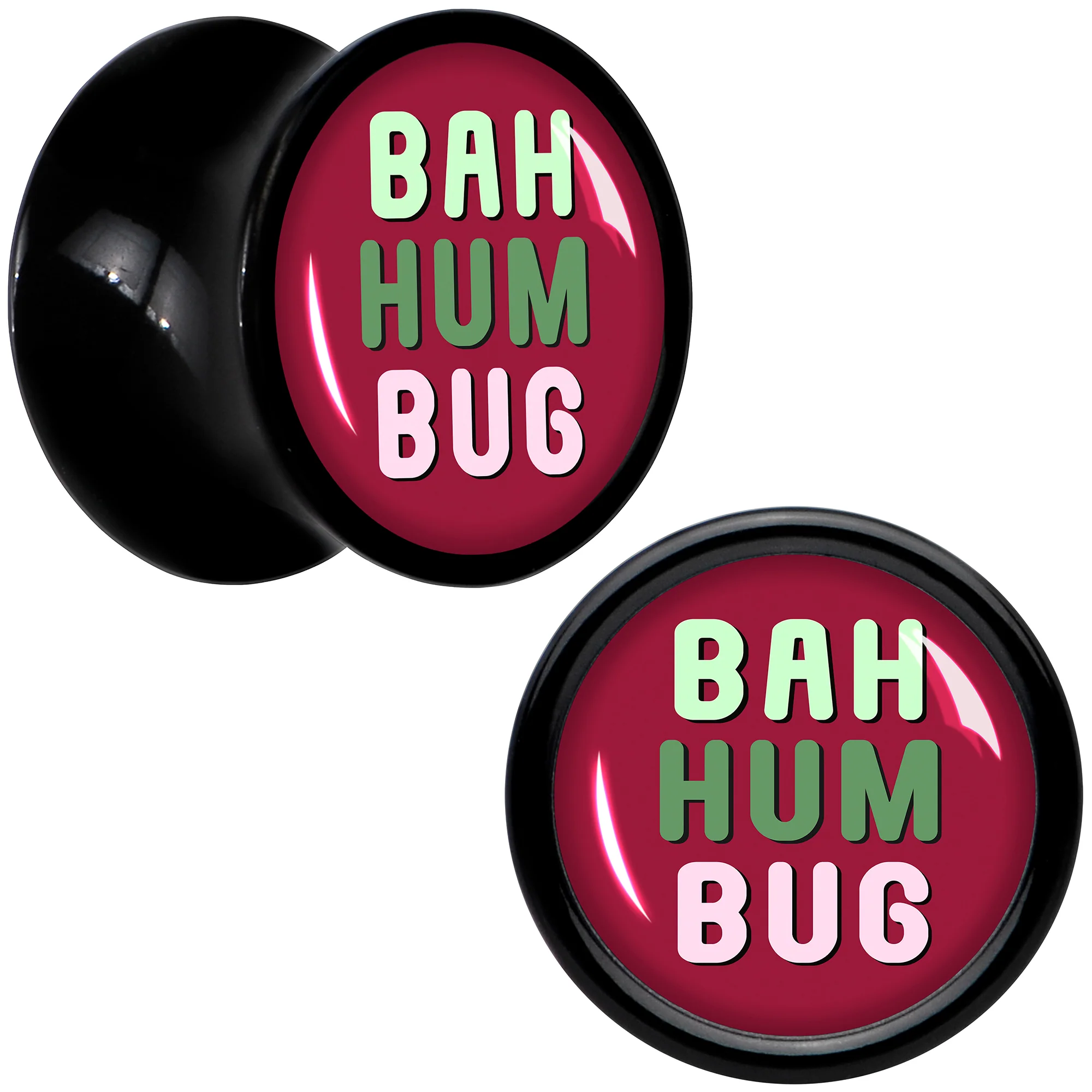 Bah Humbug Holiday Grouch Acrylic Saddle Plug Set by Onyx O - Image 3
