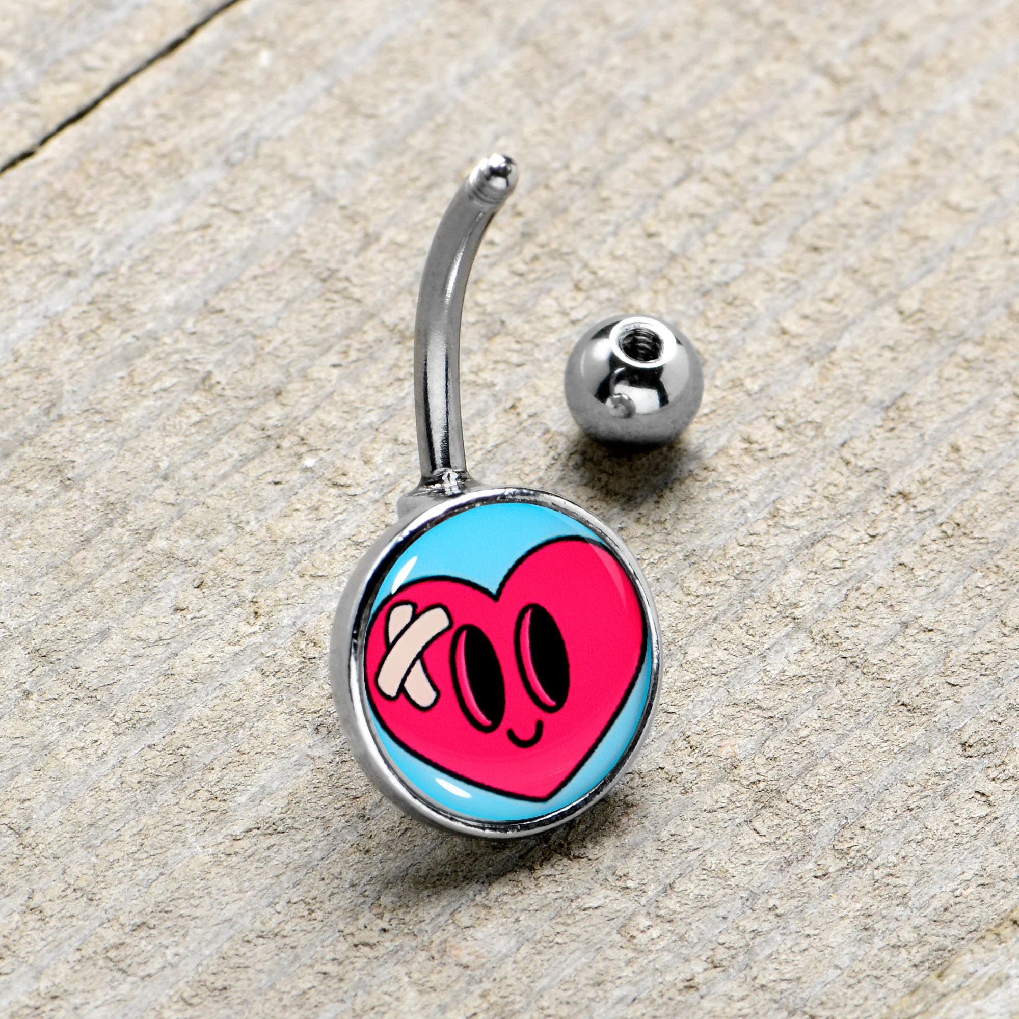 Bandaged Heartbreak Heart Belly Ring by Onyx O - Image 3