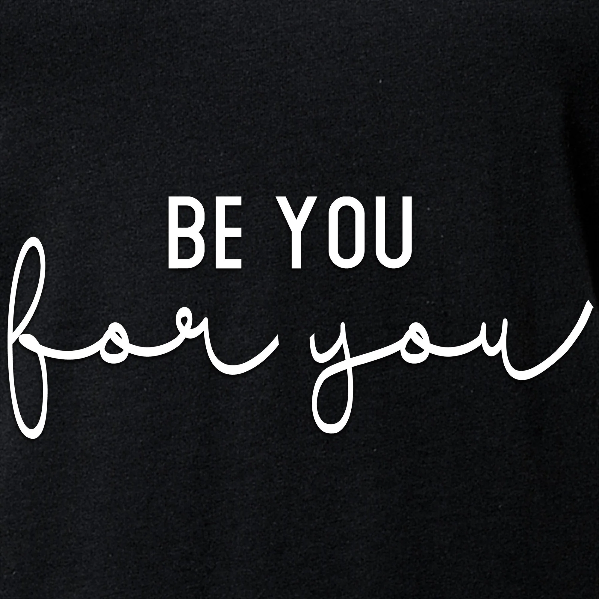 Be You, For You Black Tapered V-Neck Tee Shirt - Image 6