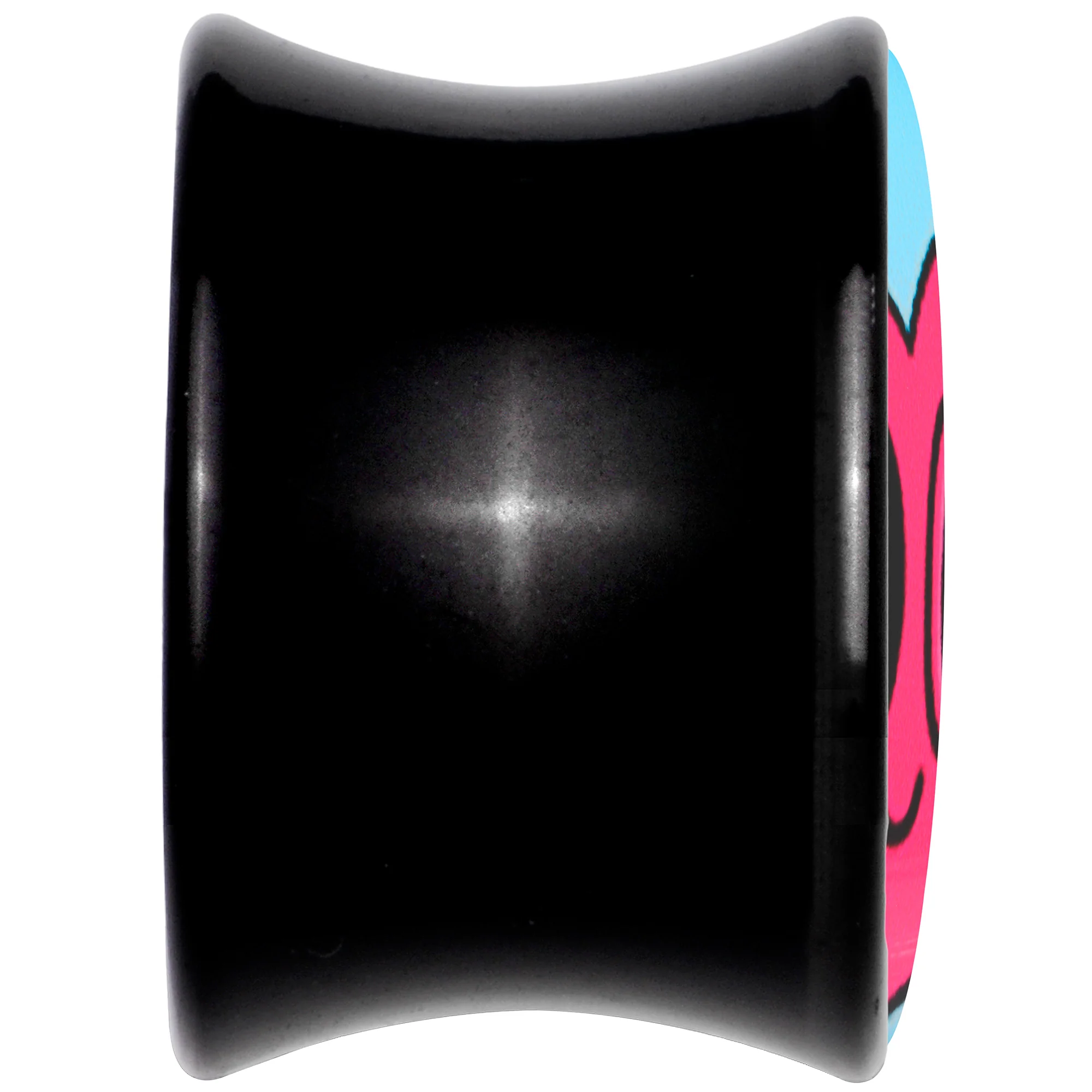 Black Acrylic Heartbreak Bandaged Heart Double Flare Plug Set by Onyx O - Image 5