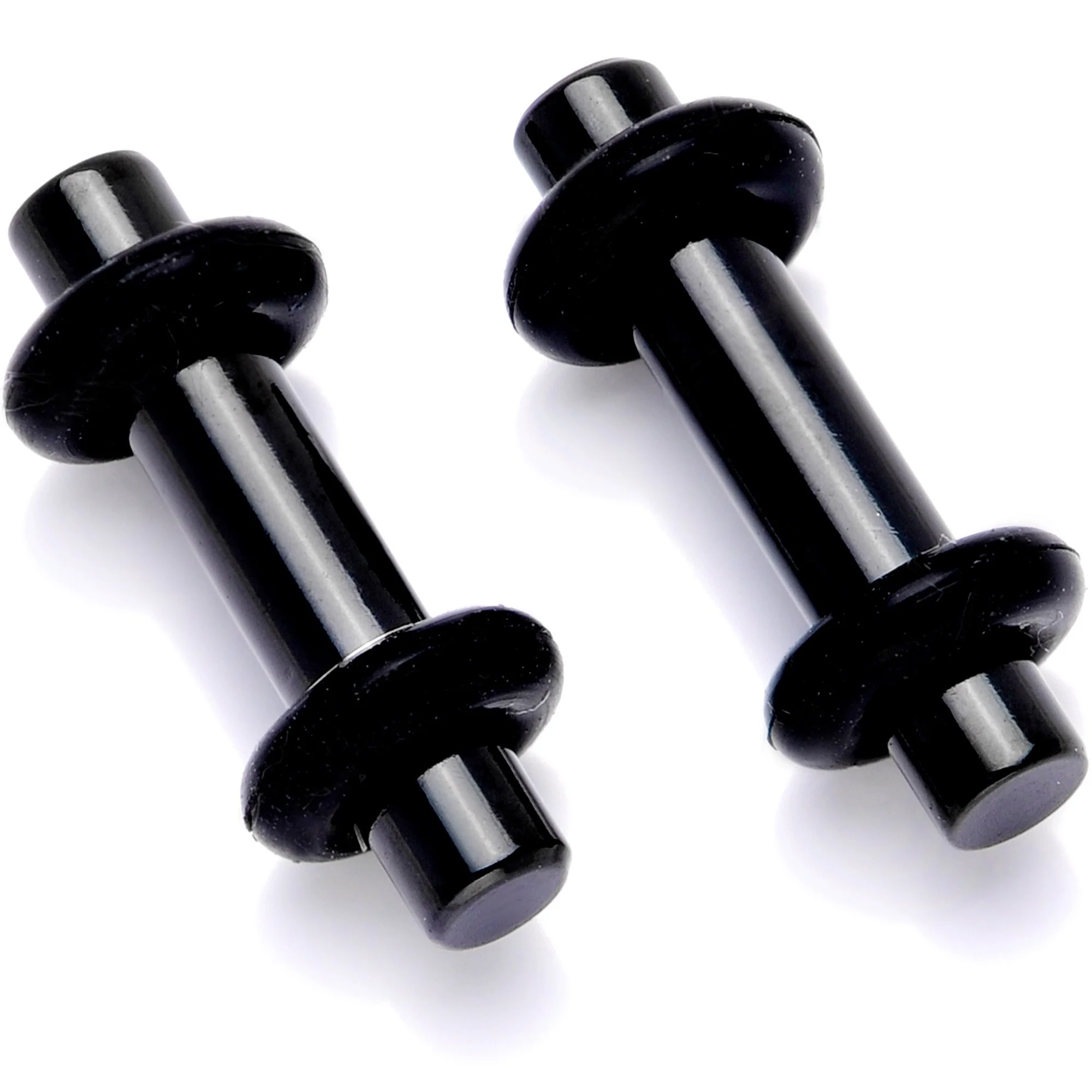 Black Anodized Titanium Micro Straight Plug Set 14G to 8G - Image 4