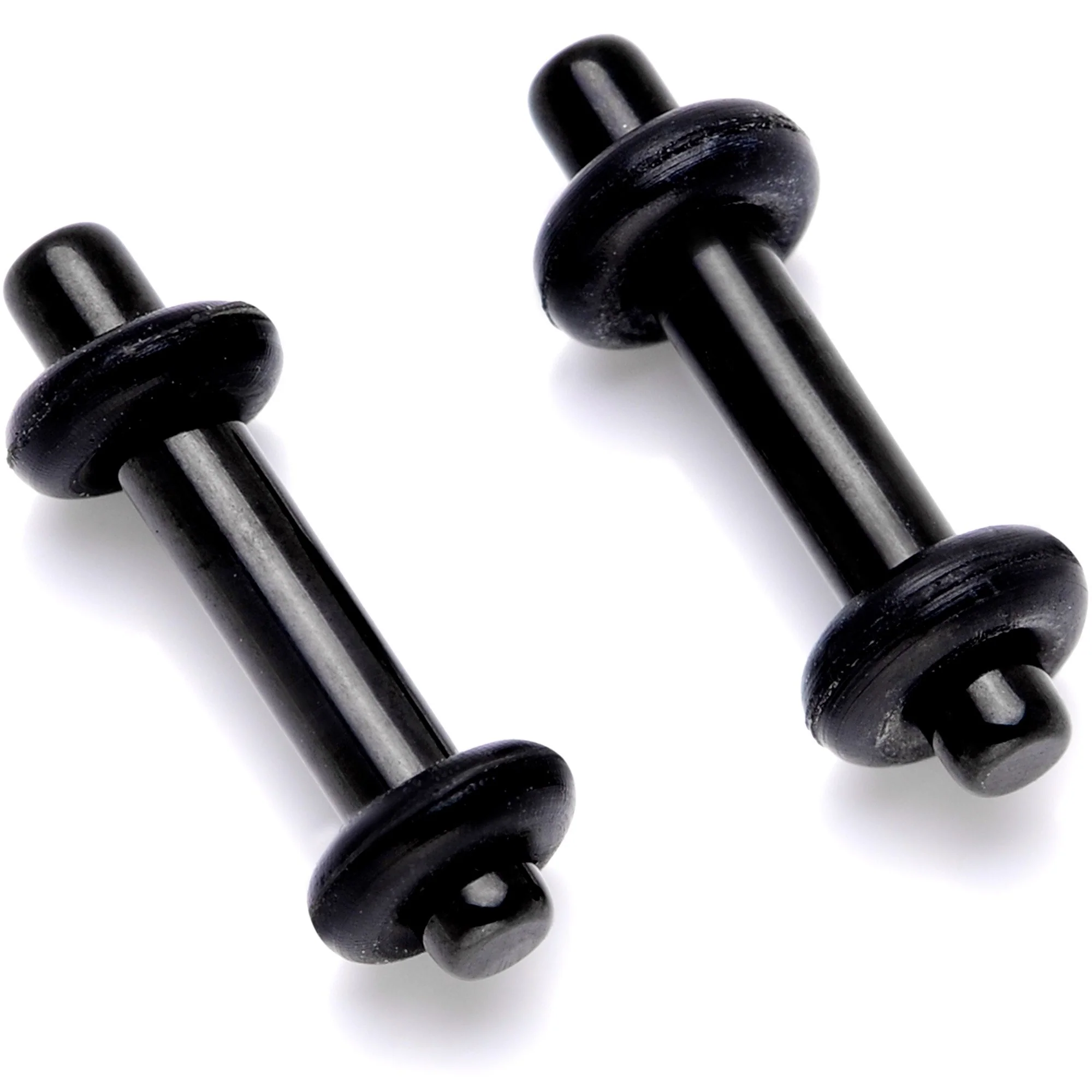 Black Anodized Titanium Micro Straight Plug Set 14G to 8G - Image 5