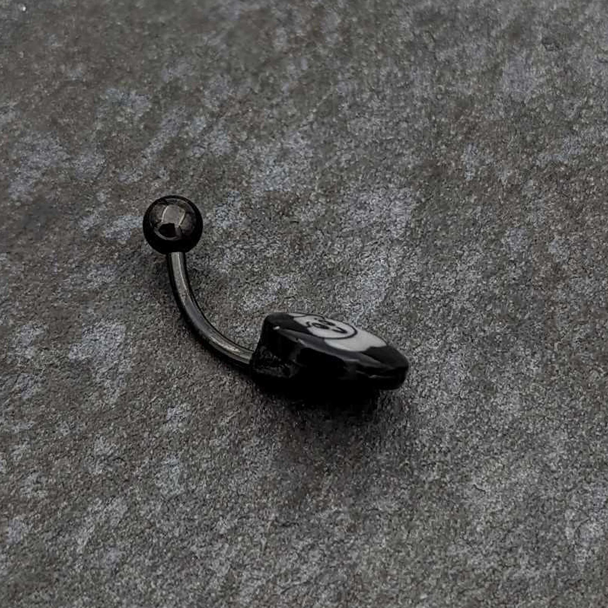 Black Glow in the Dark Poop Belly Ring by Onyx O - Image 8