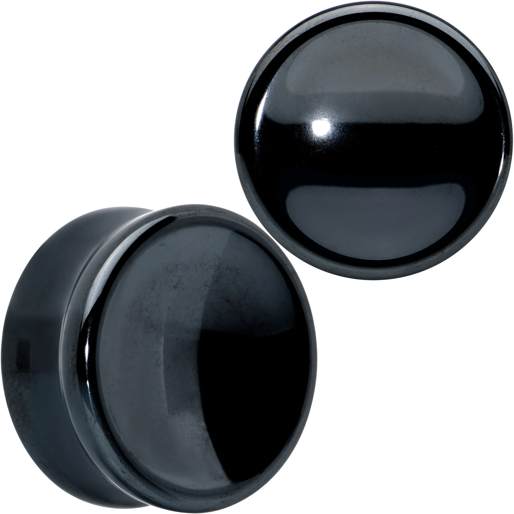 Black Hematite Concave Saddle Plug Set - Image 16