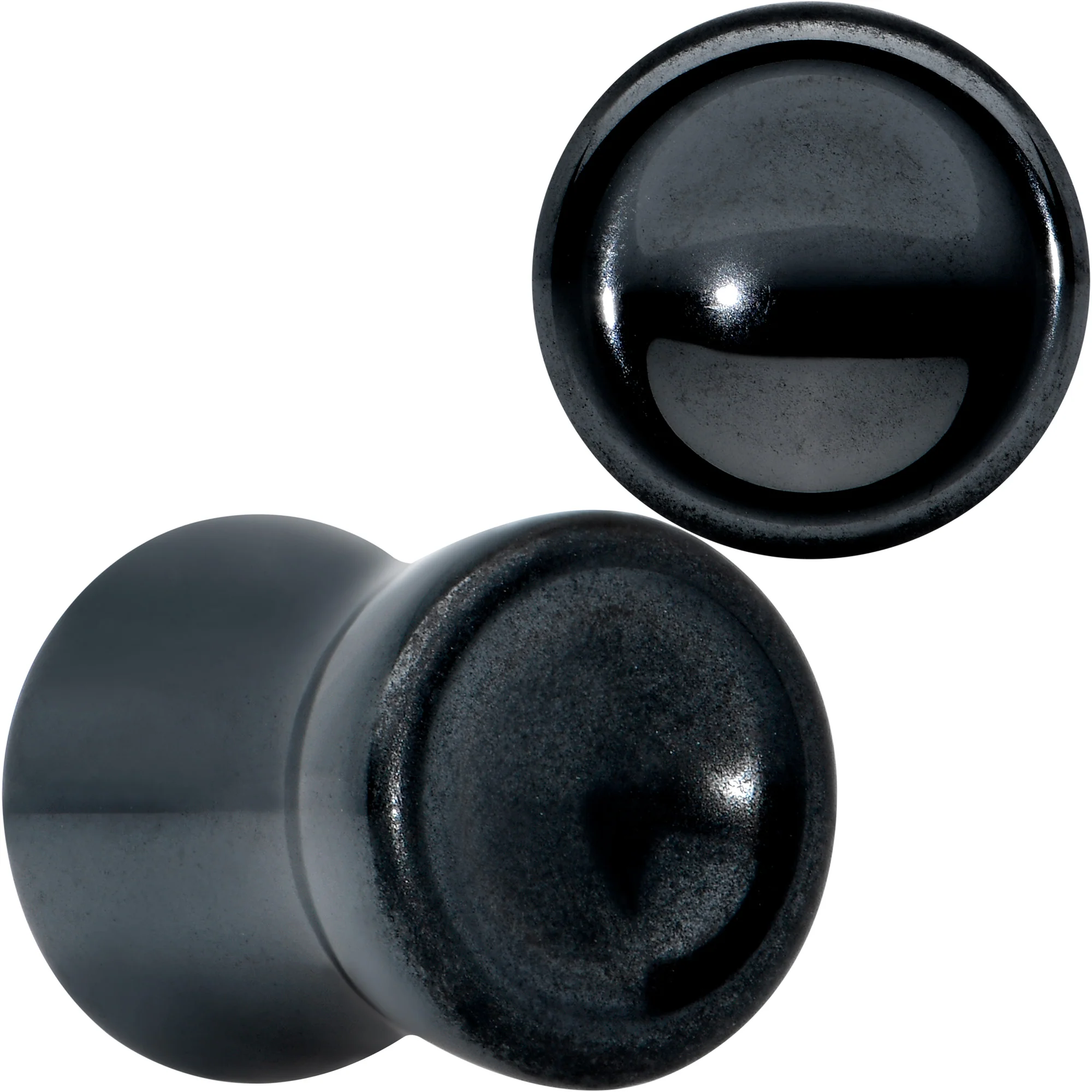 Black Hematite Concave Saddle Plug Set - Image 7