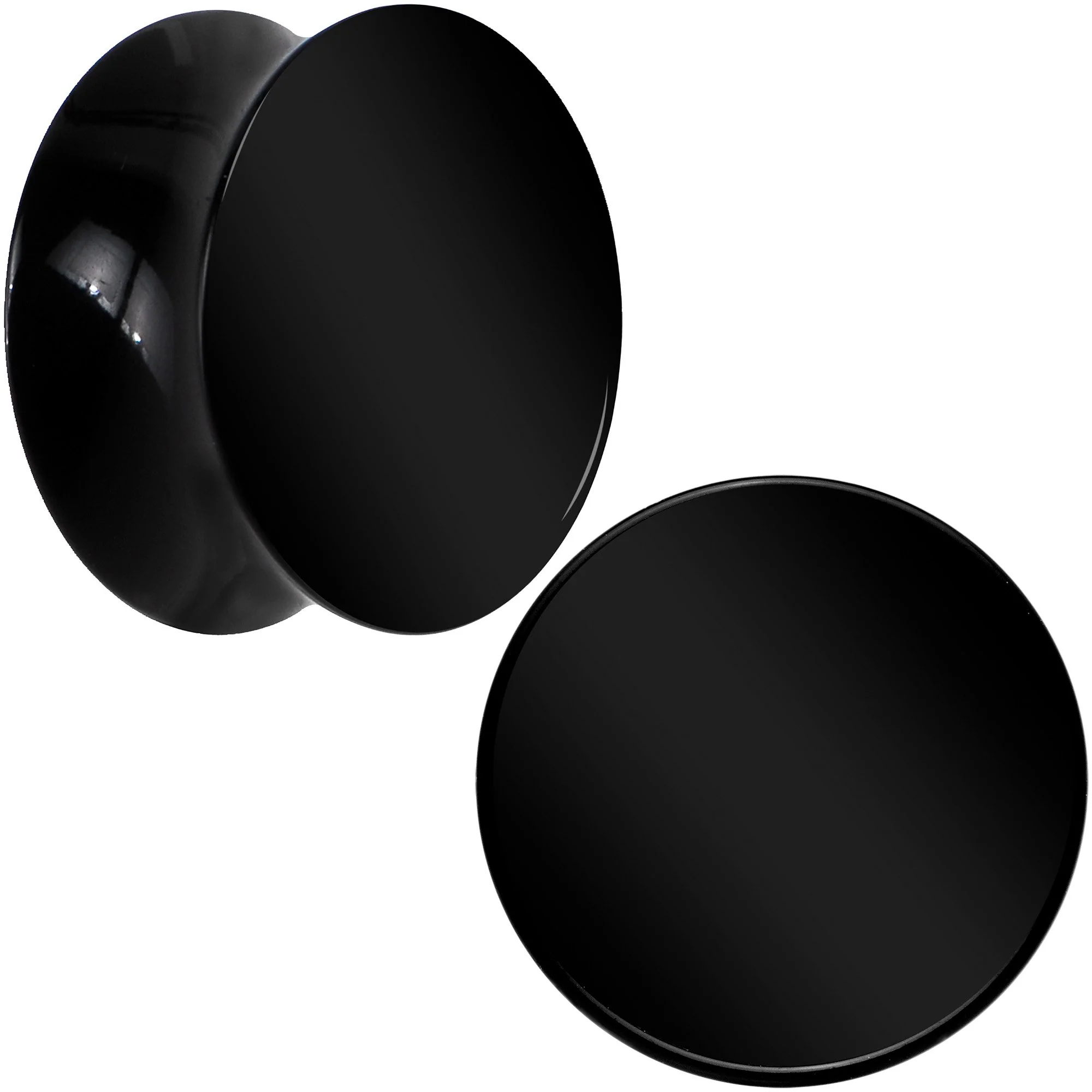 Black UV Acrylic Saddle Plug Set 5mm to 25mm - Image 10