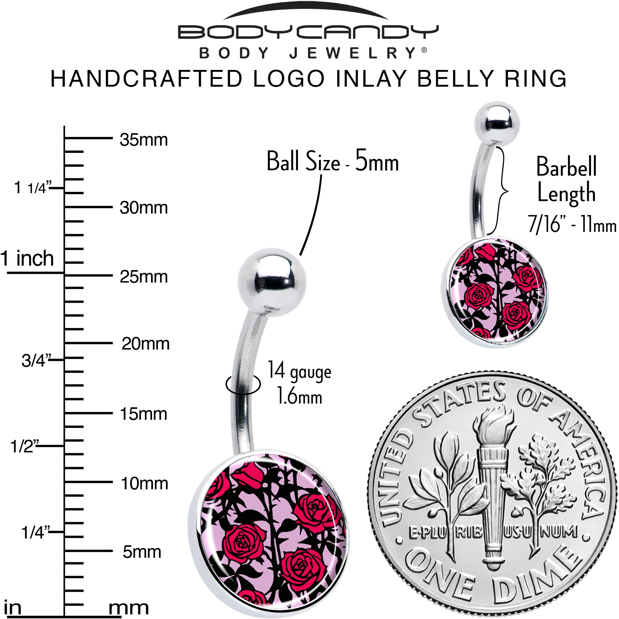 Blossom Creation Floral Love of Roses Belly Ring by Onyx O - Image 6