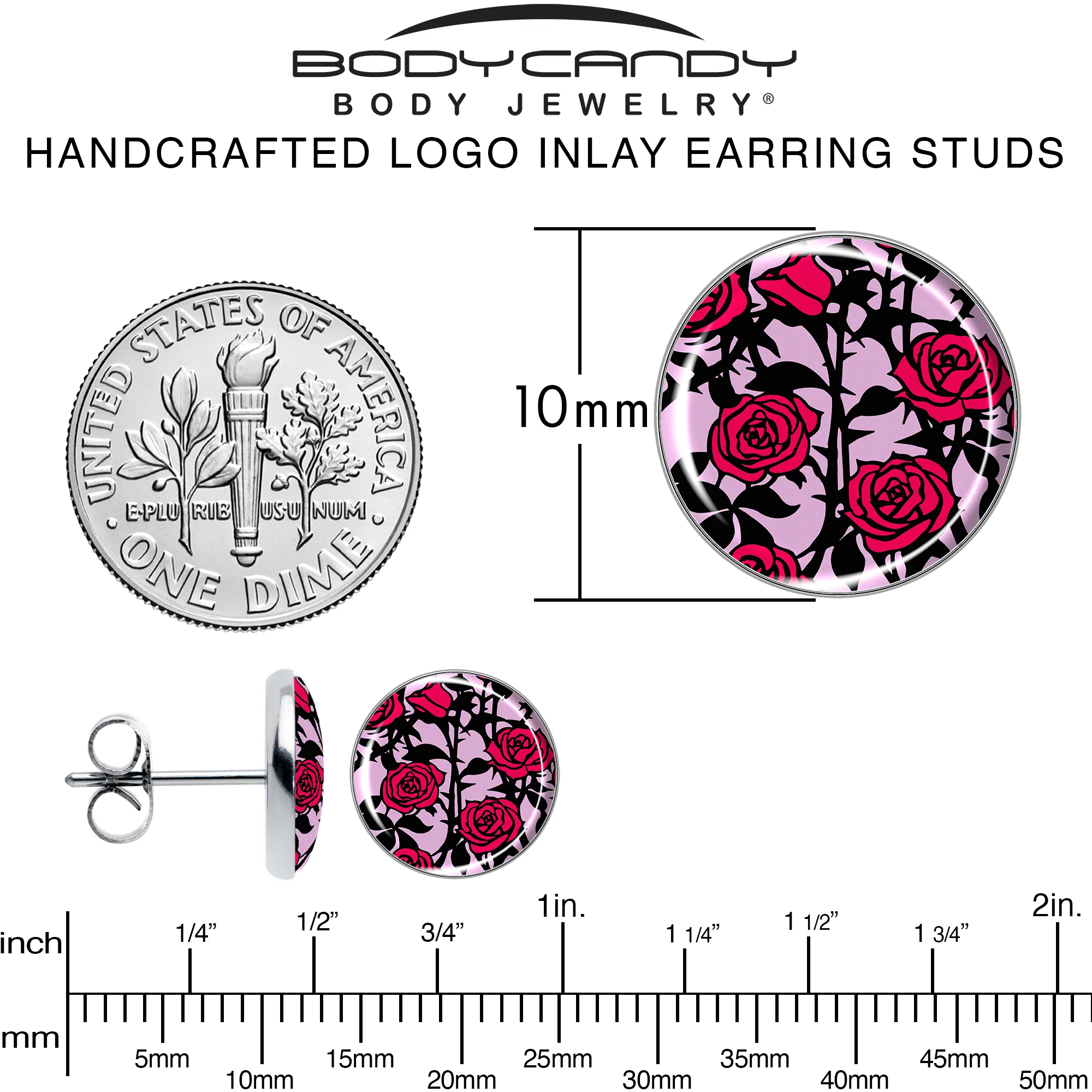 Blossom Creation Floral Love of Roses Stud Earrings by Onyx O - Image 6