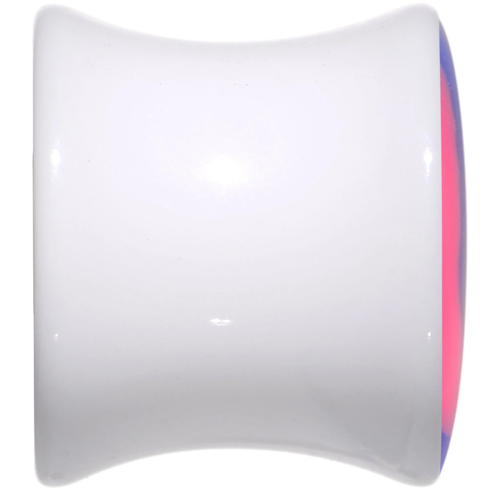Blue and Pink Candy Swirl Saddle Plug Set Available in Sizes 0G to 20mm - Image 2