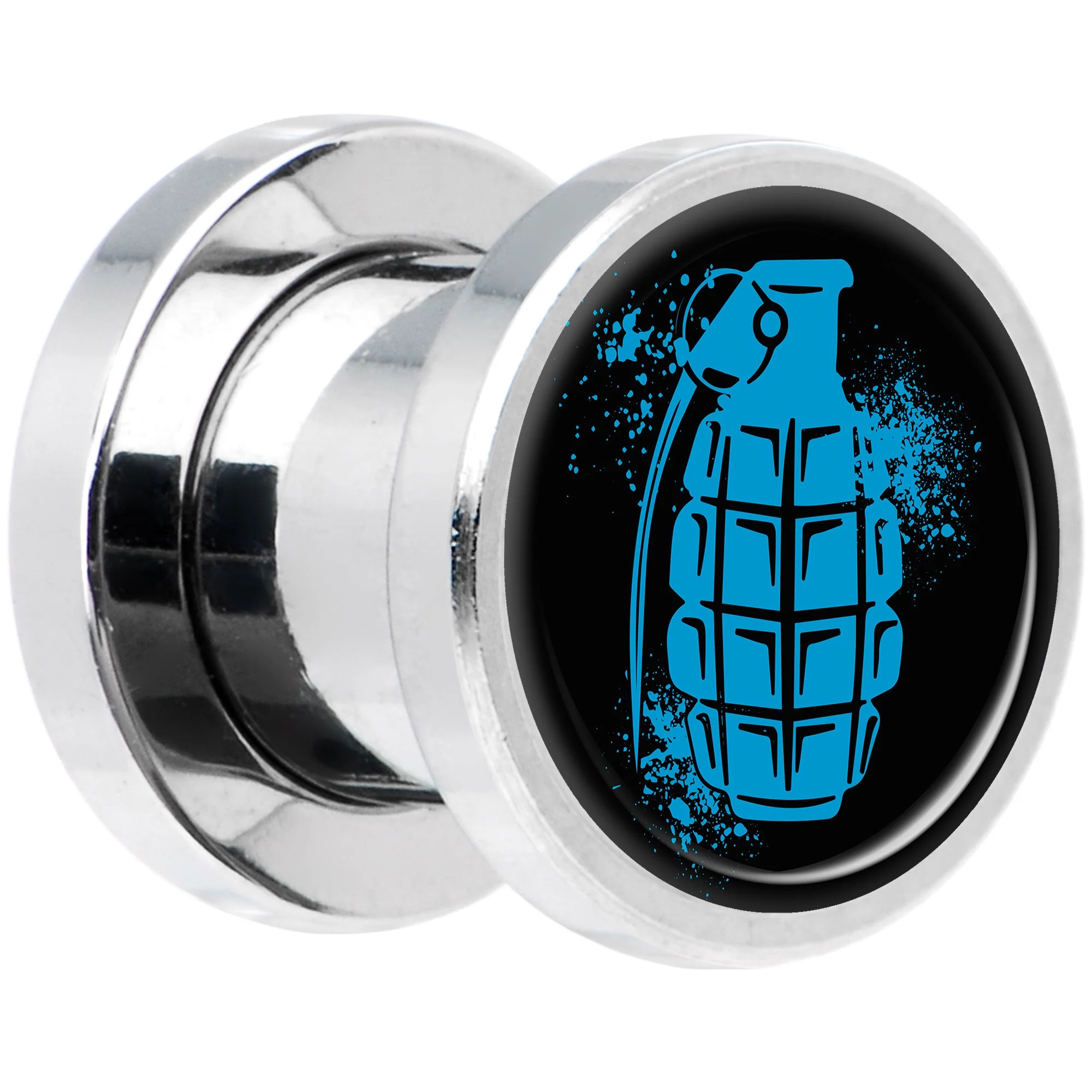 Blue Grenade Steel Screw Fit Plug Set 0G - Image 2