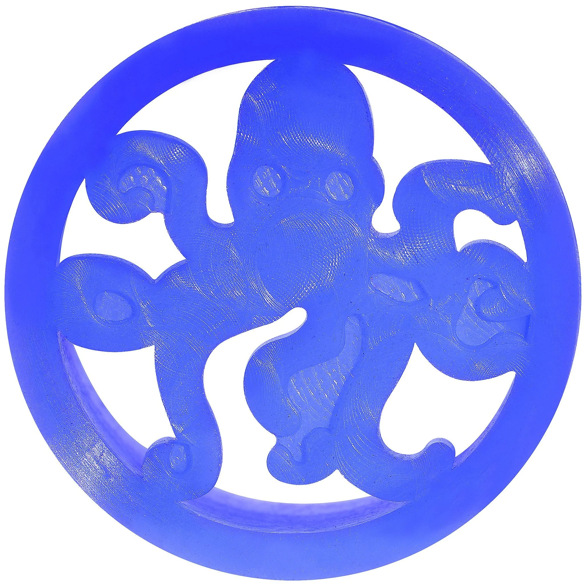 Blue Silicone Deep Sea Octopus Tunnel Plug Available in Sizes 6mm to 25mm - Image 2