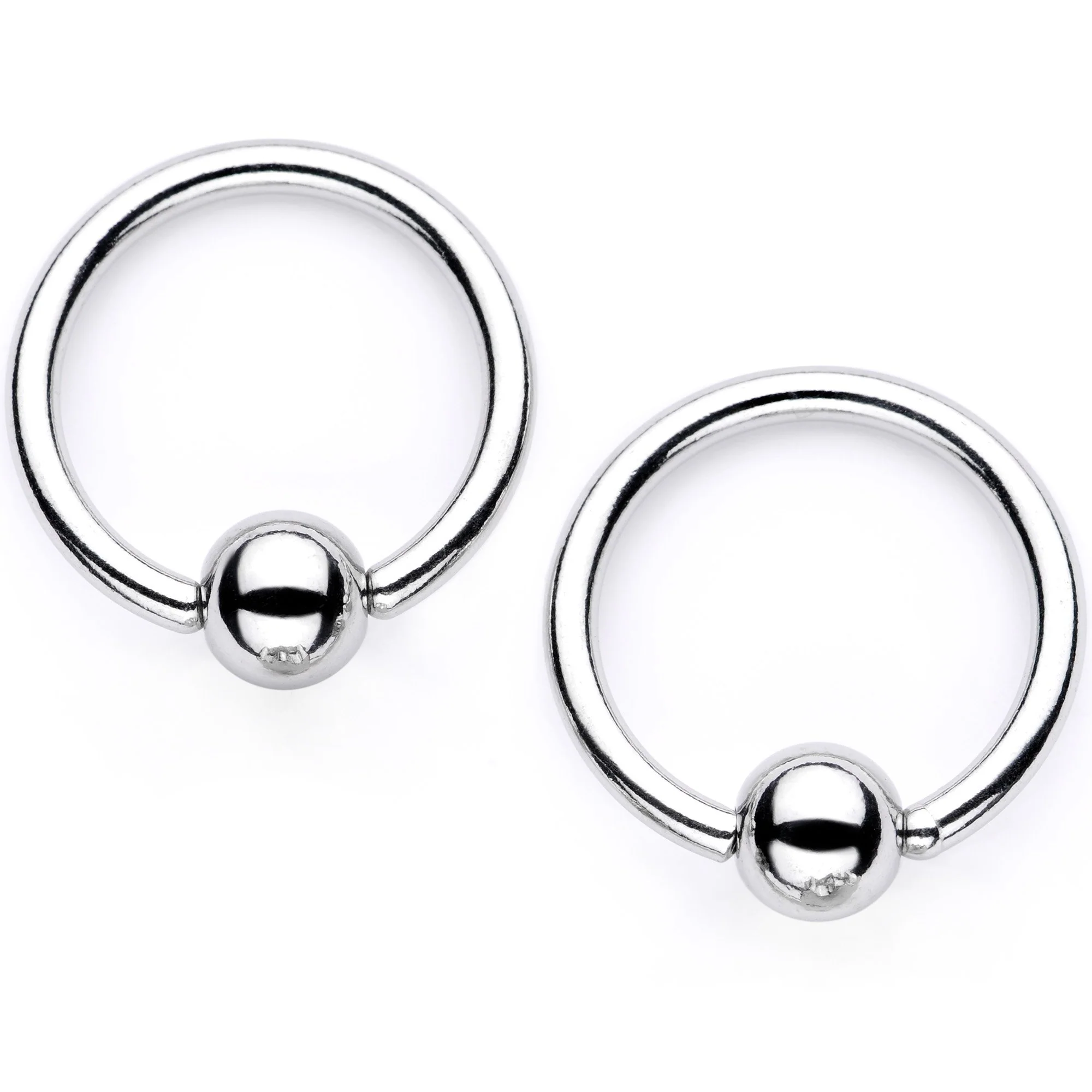 14G Blue Sugar Skull Captive Ring Barbell Nipple Ring Set - Image 5